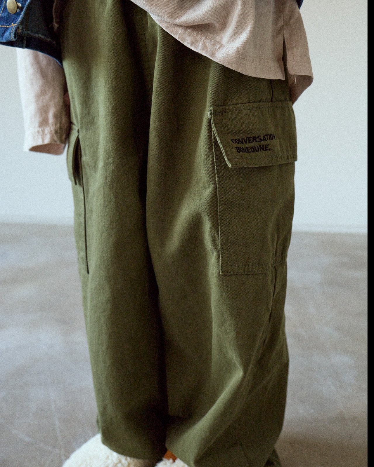 [BONEOUNE] Cotton Cargo Pants_2colors