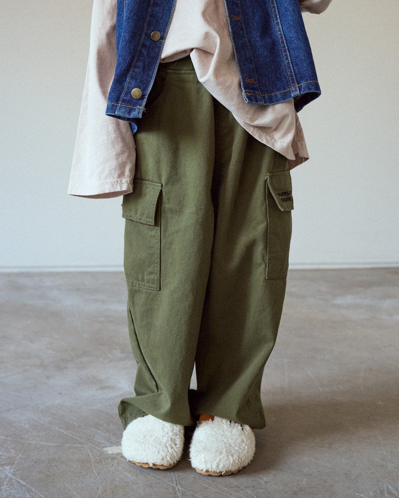 [BONEOUNE] Cotton Cargo Pants_2colors