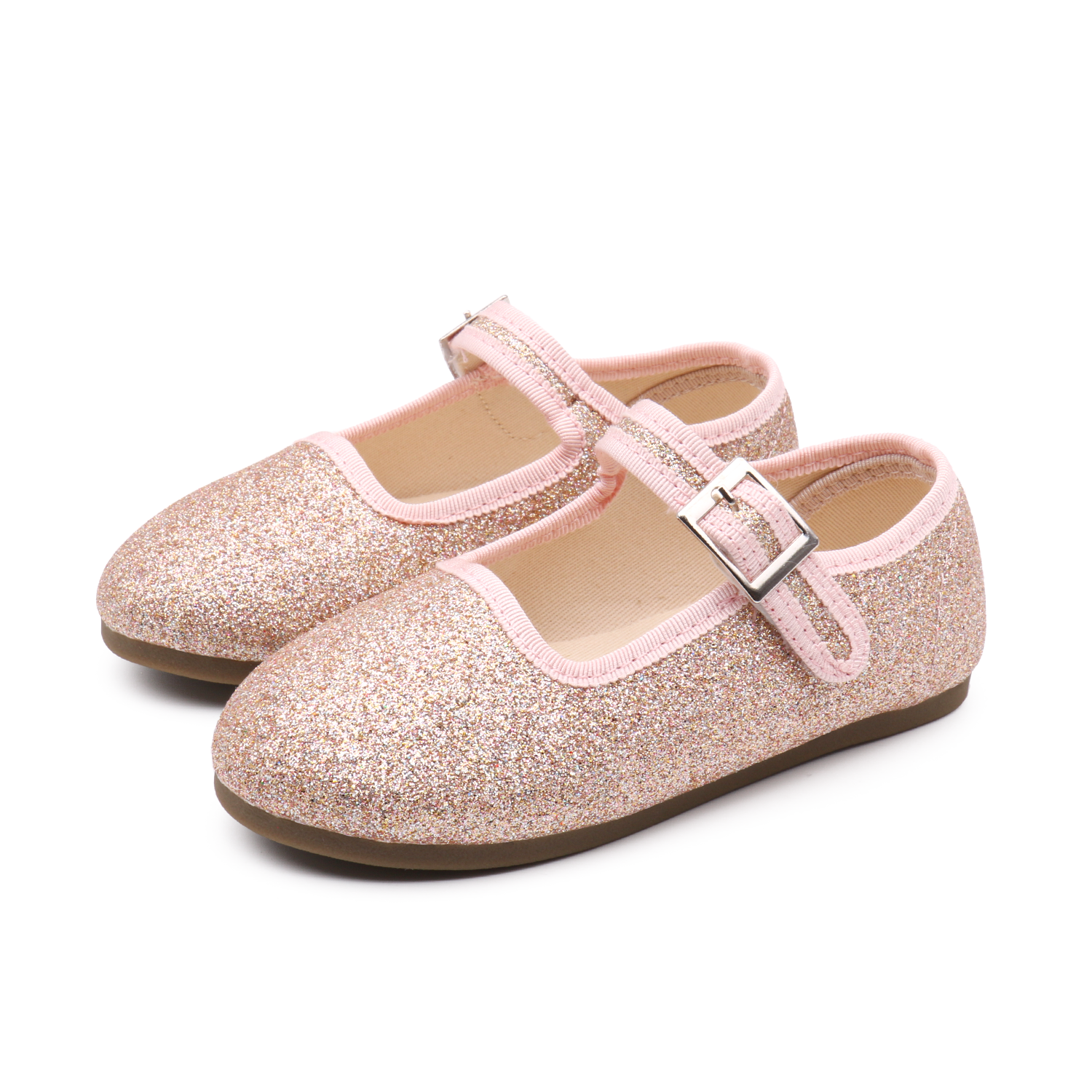 [Kiphant] Sand particles MARY JANE SHOES_Goldpink