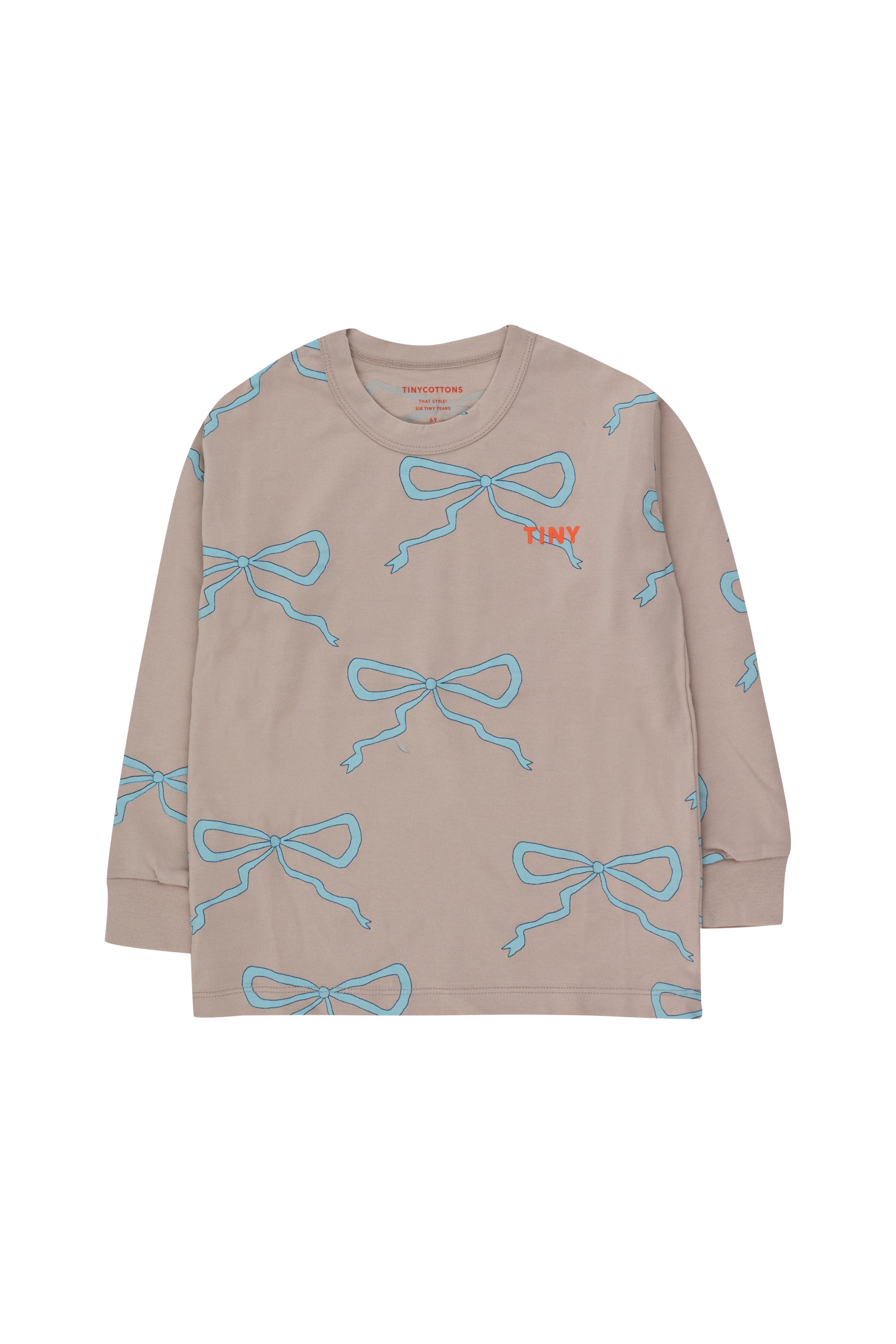 [TINY COTTONS] Bows Tee_taupe