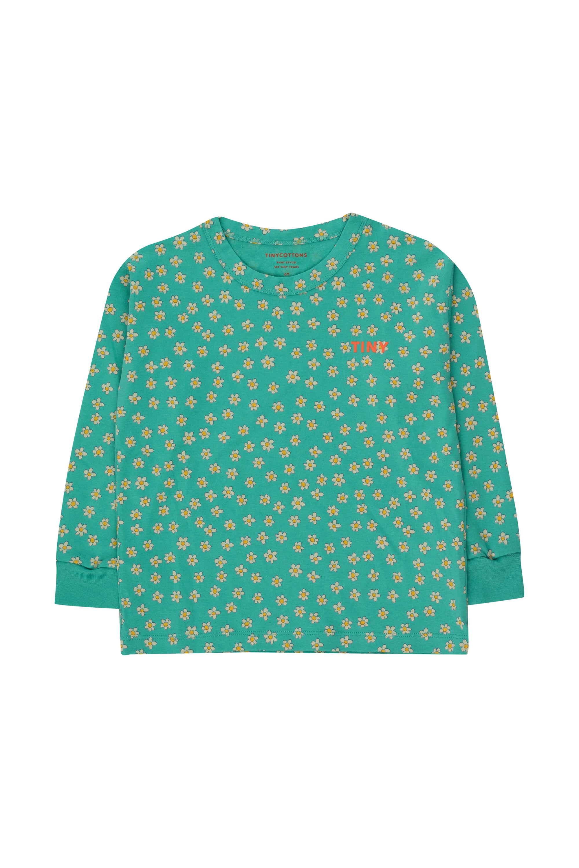 [TINY COTTONS] Daisies Tee_deep green