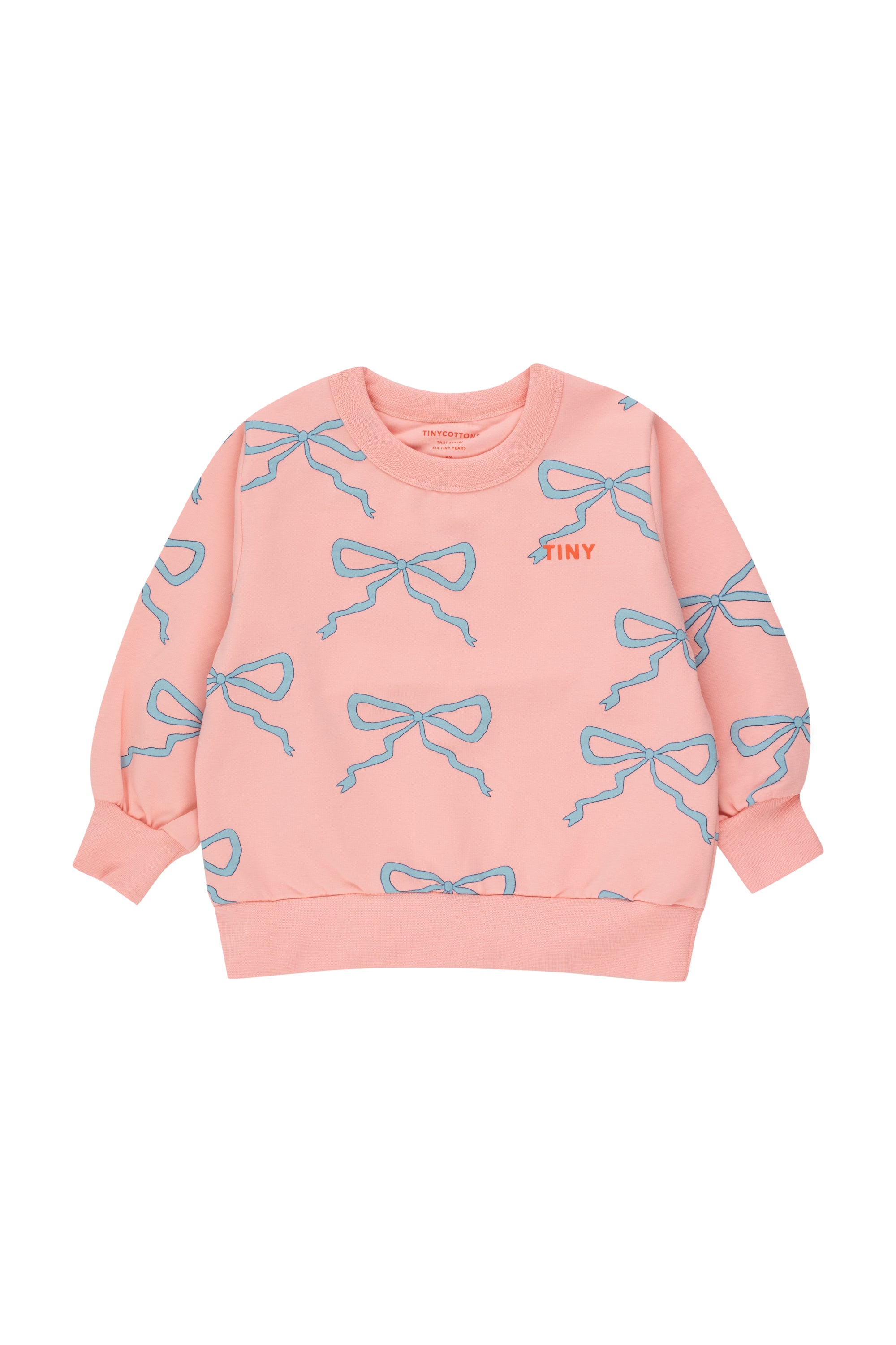 [TINY COTTONS] Bows Sweatshirt_peach