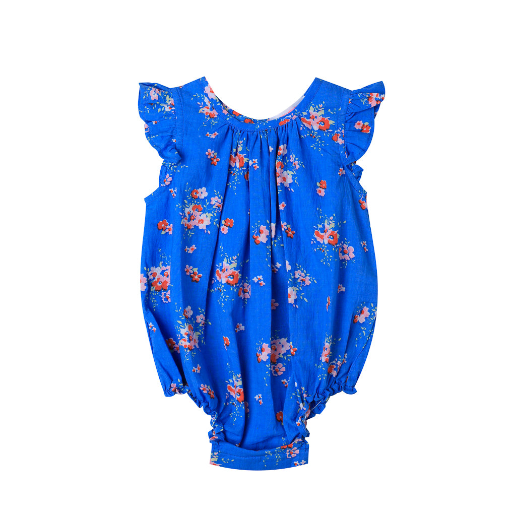[KIDSAGOGO] Anya Romper Pretty Posie_Iris Blue