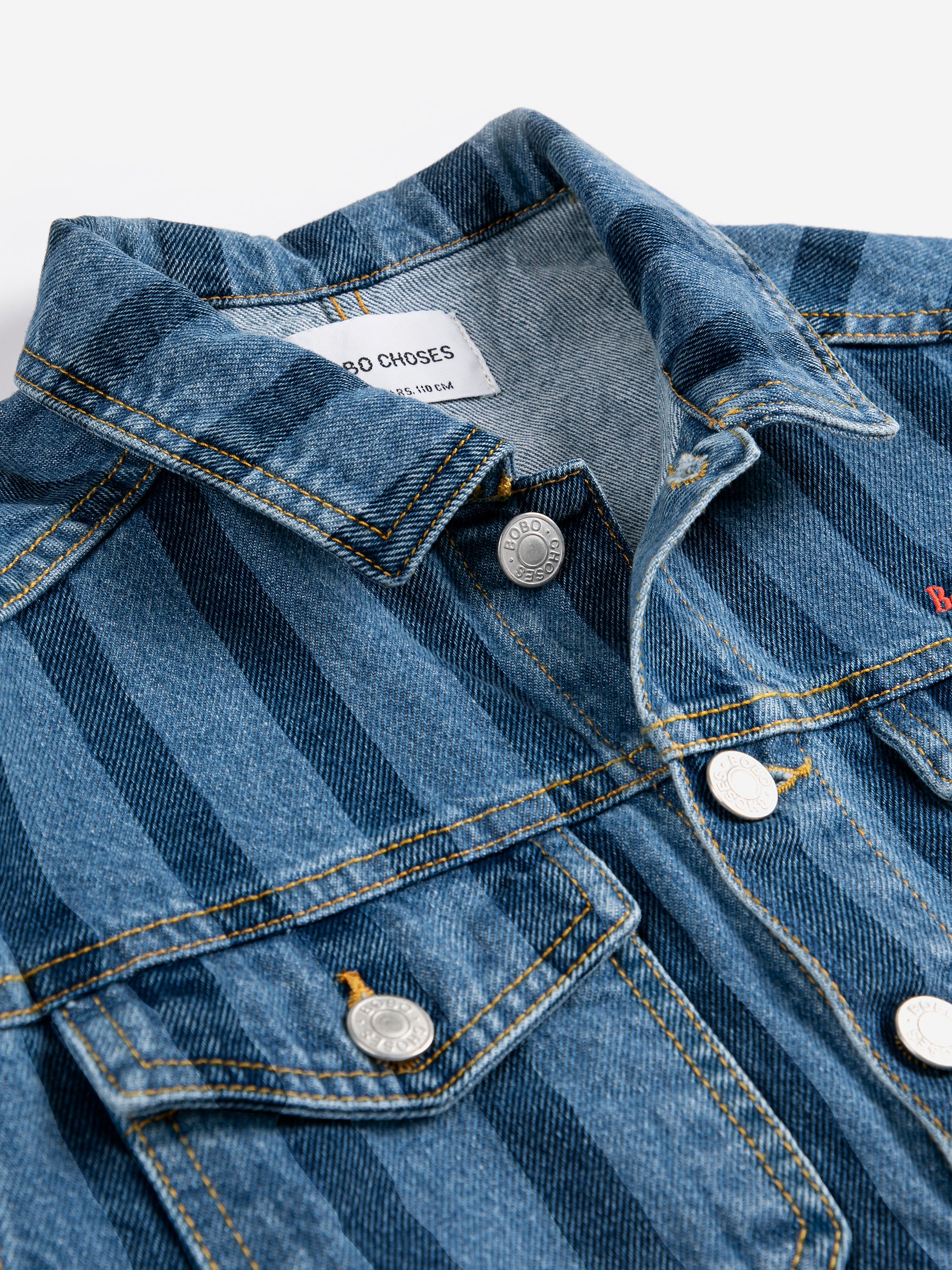 BOBO CHOSES（ボボショセス） リバーシブルジャケット／サイズ110 BOBO CHOSES] Bobo Choses Striped denim jacket