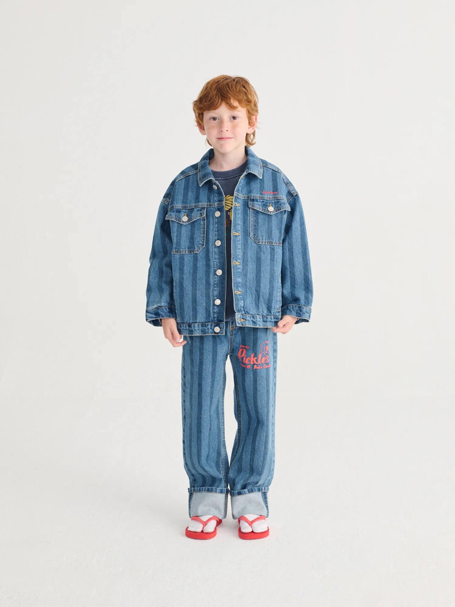 [BOBO CHOSES] Bobo Choses Striped denim jacket