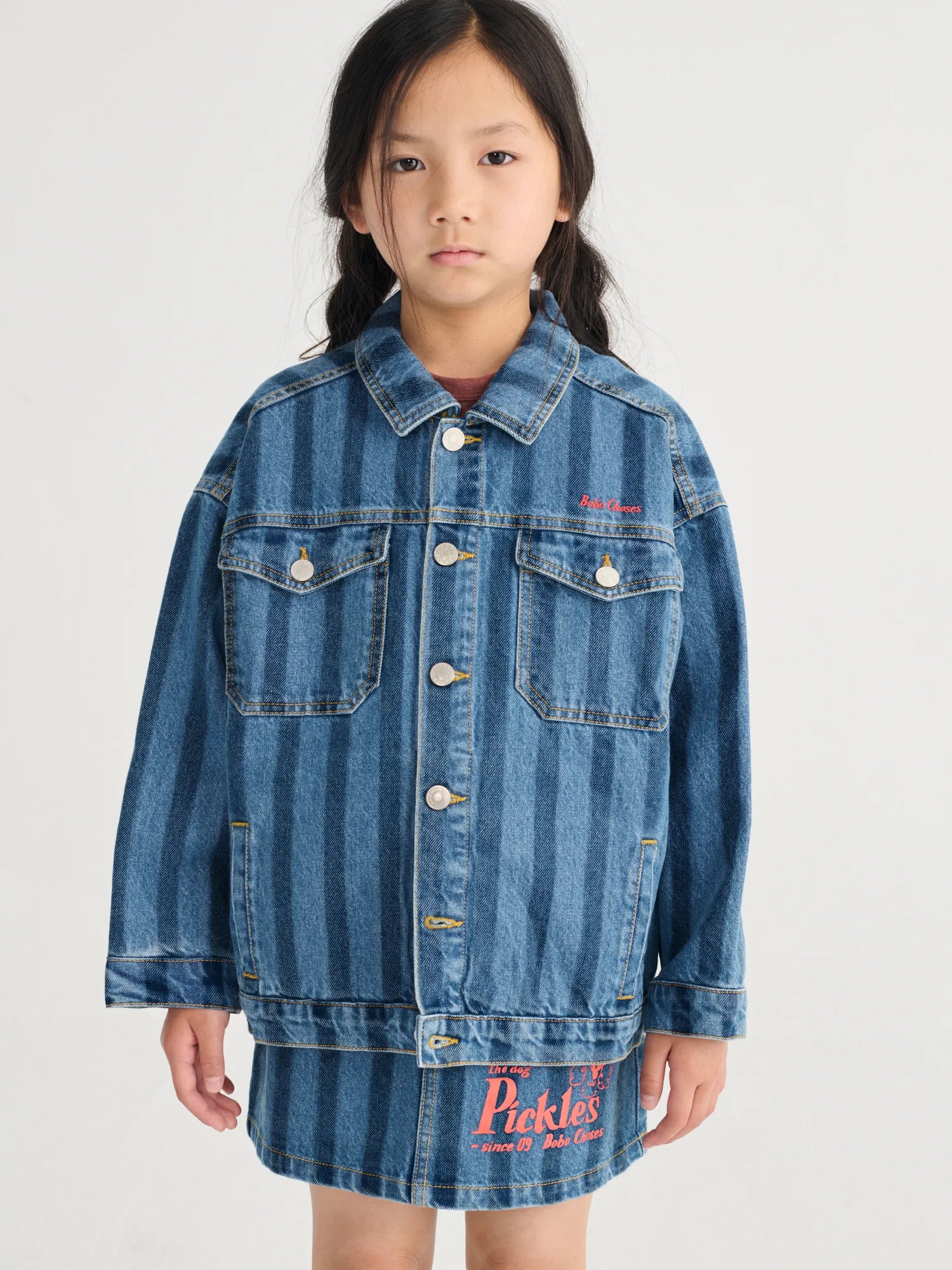 [BOBO CHOSES] Bobo Choses Striped denim jacket