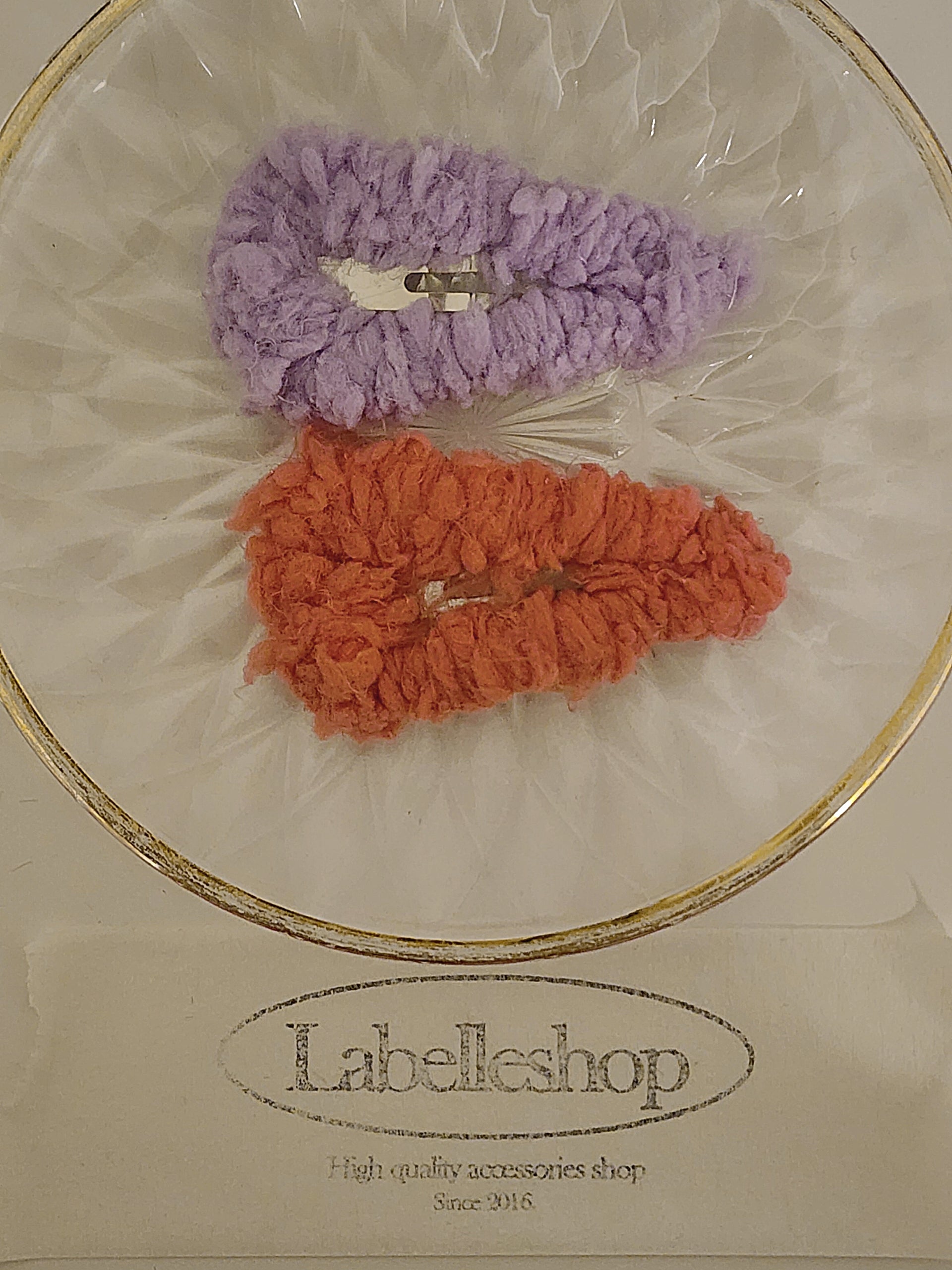 [La Belle] Curly Hairpin_Pink/Purple