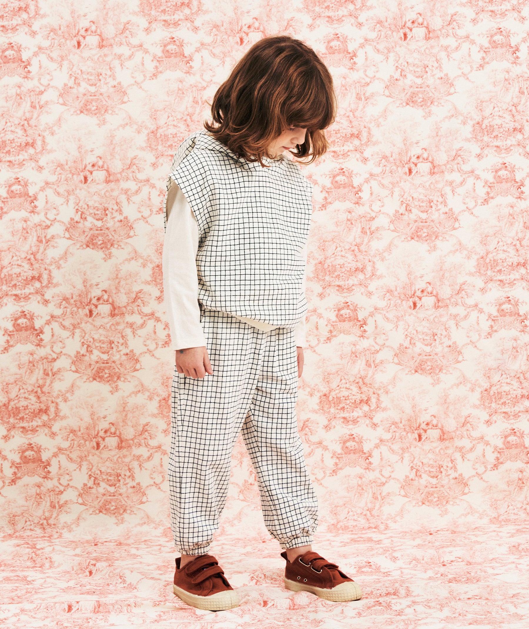 [Choco.el] Grid Sweat Pants_Black