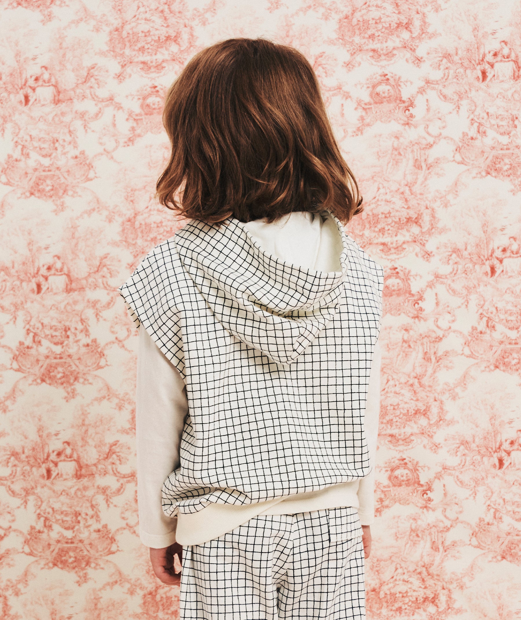 [Choco.el] Grid Hood Vest_Black