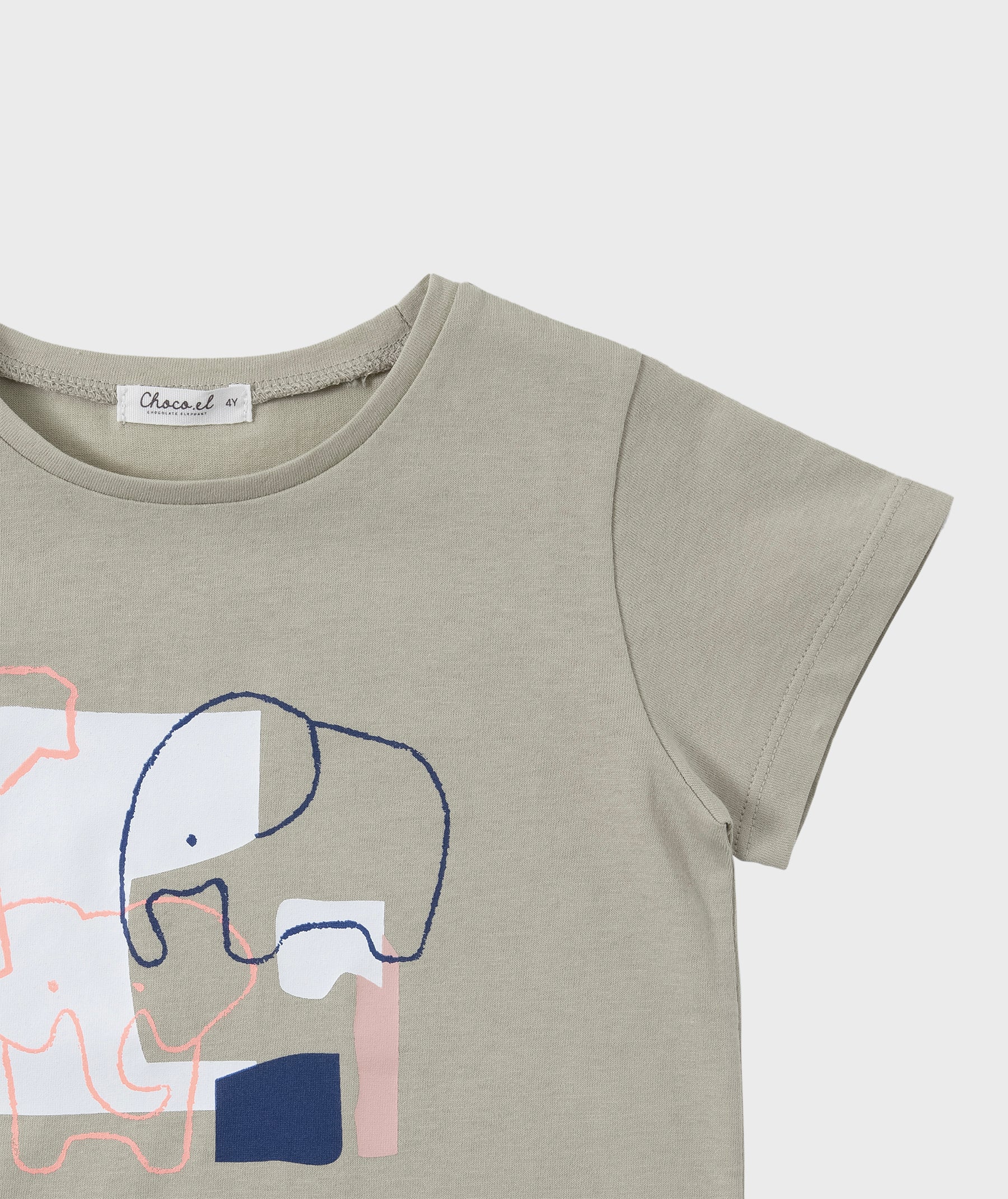 [Choco.el] el. Painting T-shirts_Light Khaki