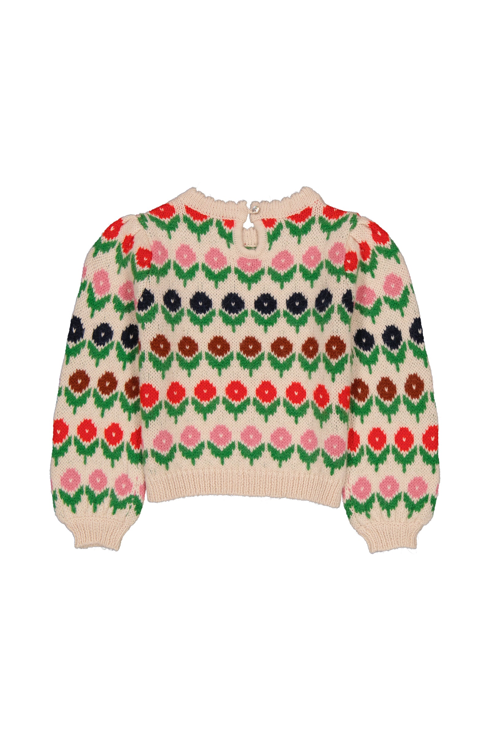 [Hello Simone] Cleophee jumper Fleurette Ecru_ knit jumper