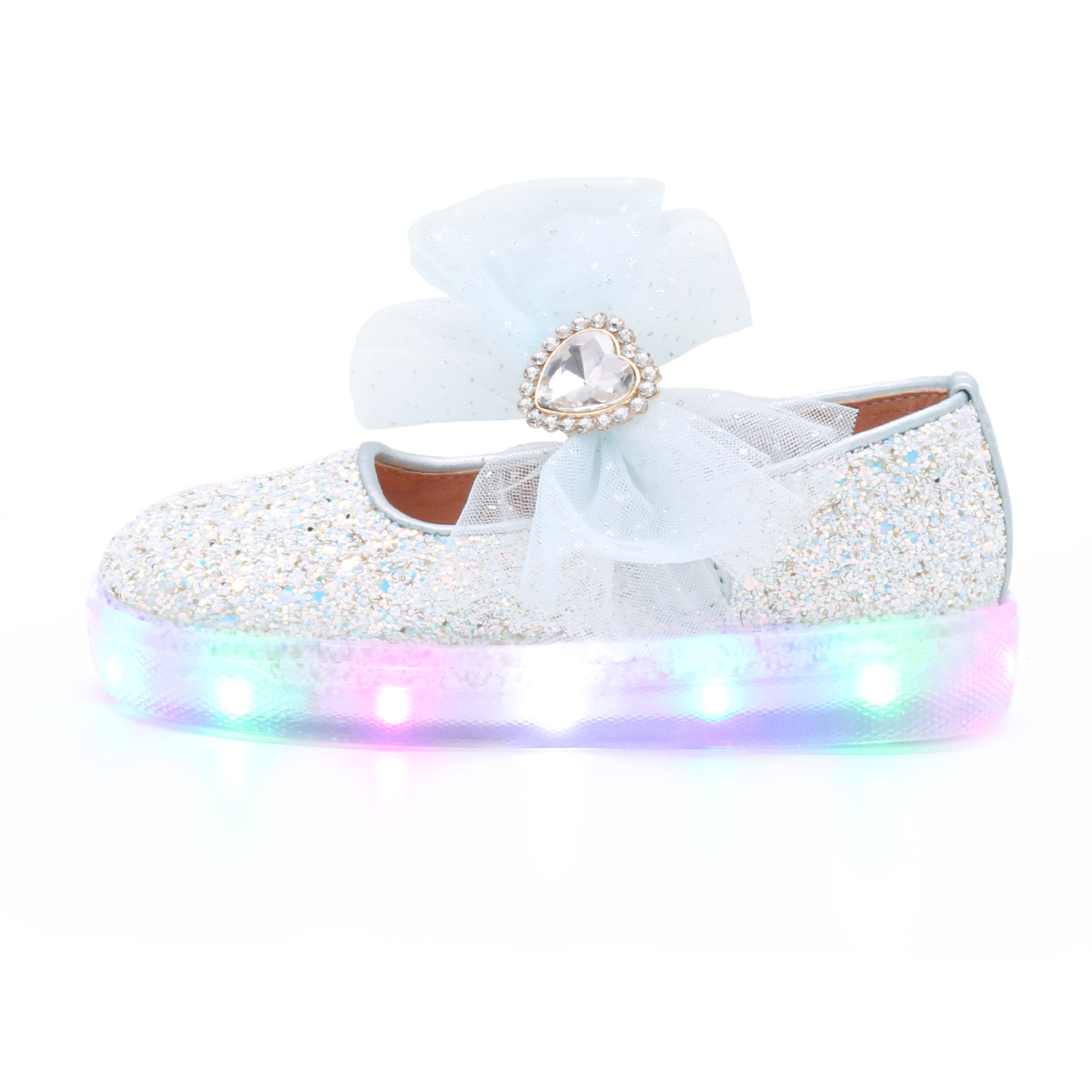 [Kiphant] LED Elsa flake MARY JANE SHOES_White