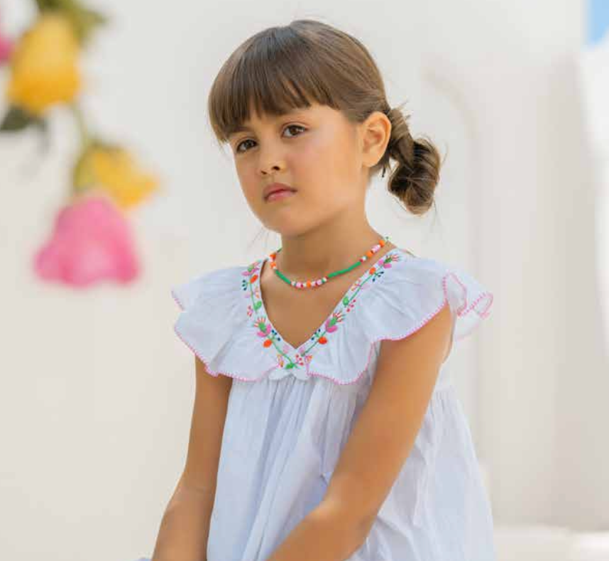 [KIDSAGOGO] Embroidered Elouise Dress_White