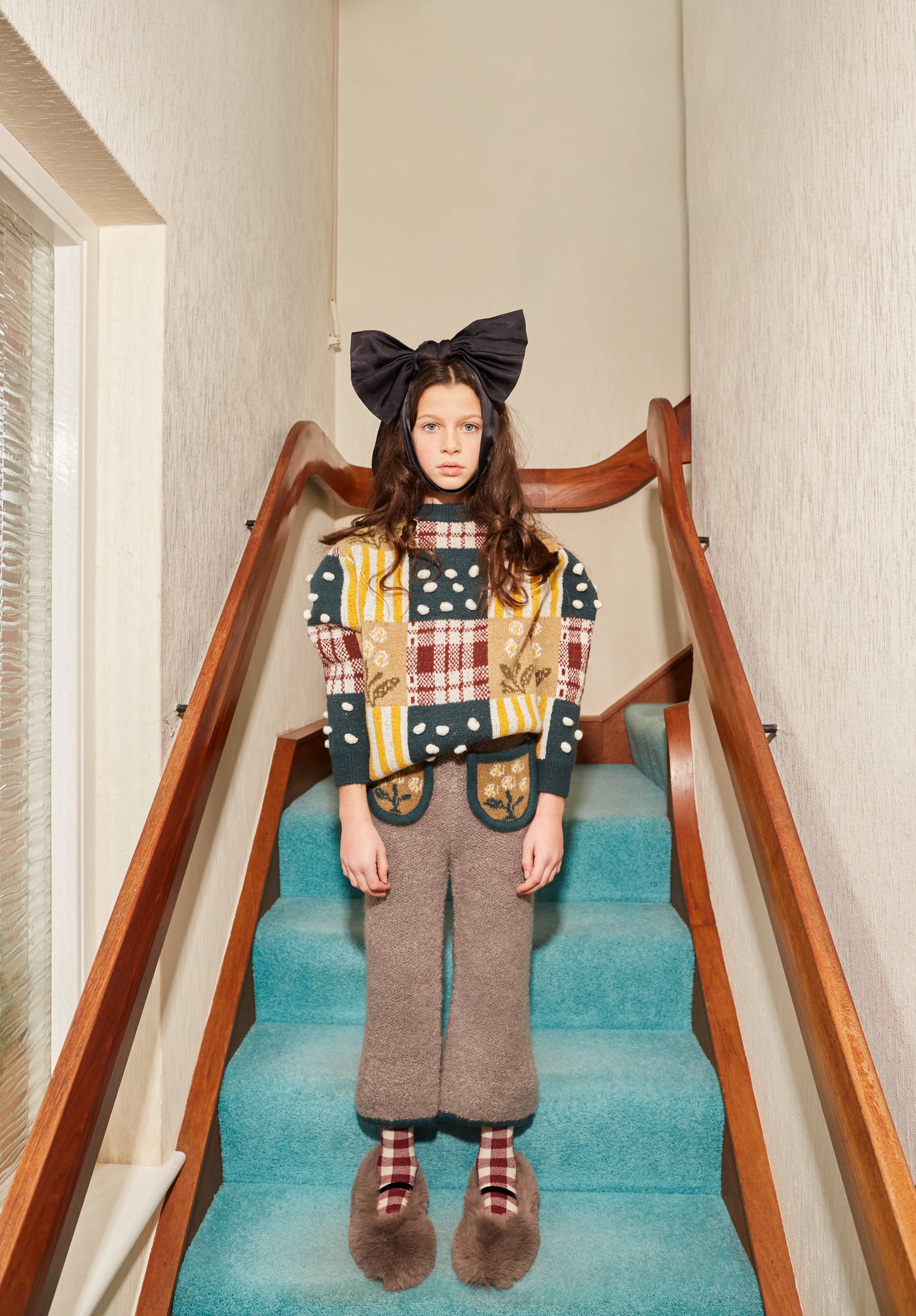 新品◎ FISH&KIDS FLOWERS PATCHWORK JOGGERS WOMAN FLOWERS PATCHWORK