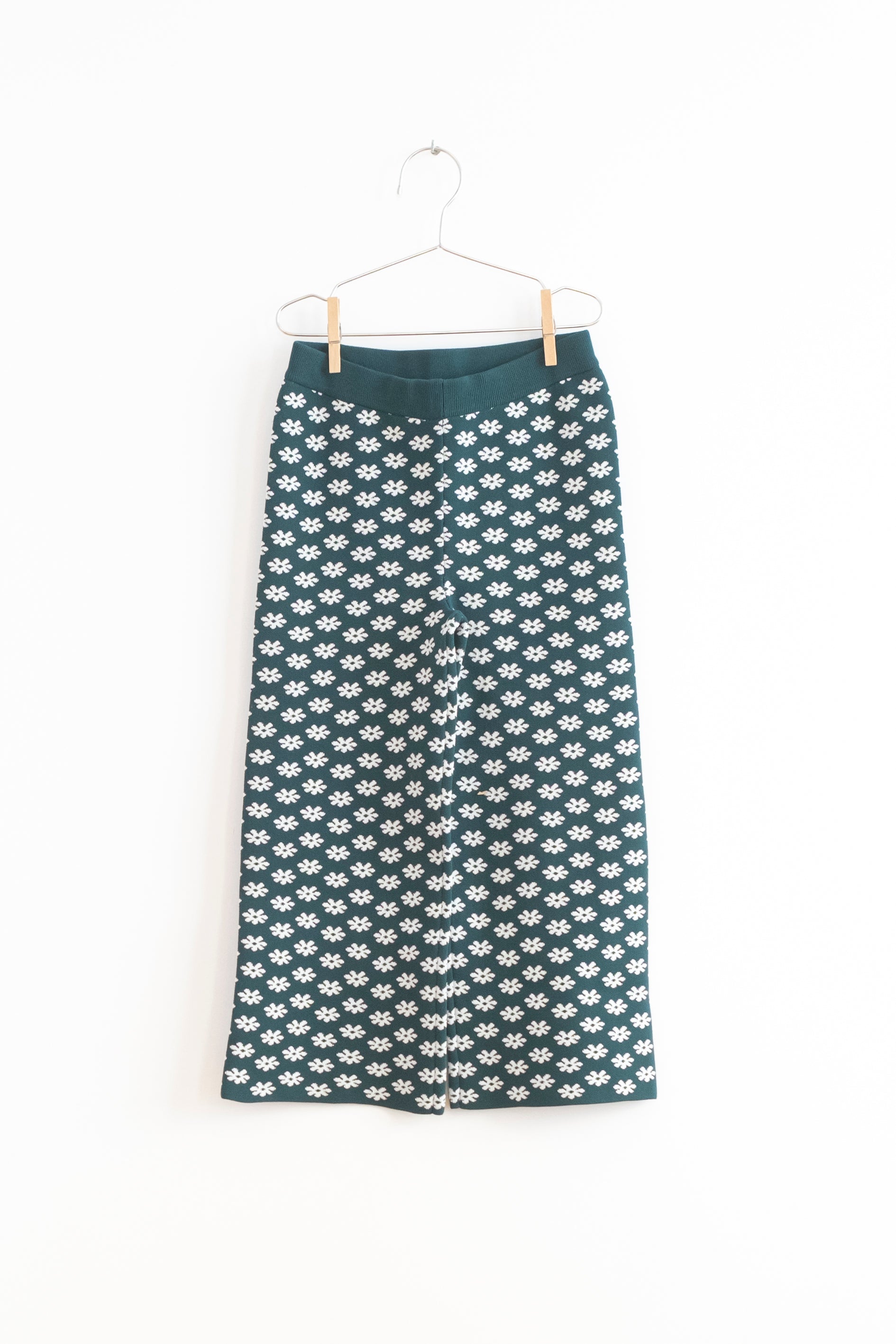 [FISH&KIDS] RETRO FLOWERS PANTS_Deep green