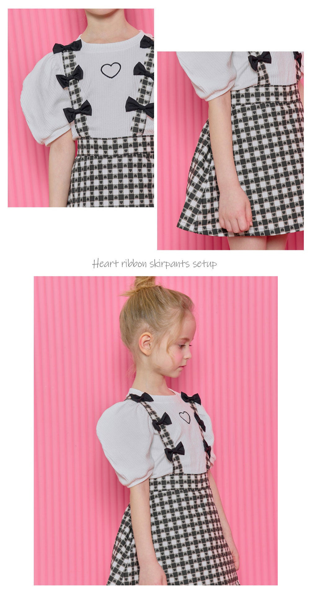 [ALITTLE] Heart ribbon skirtpants_Black