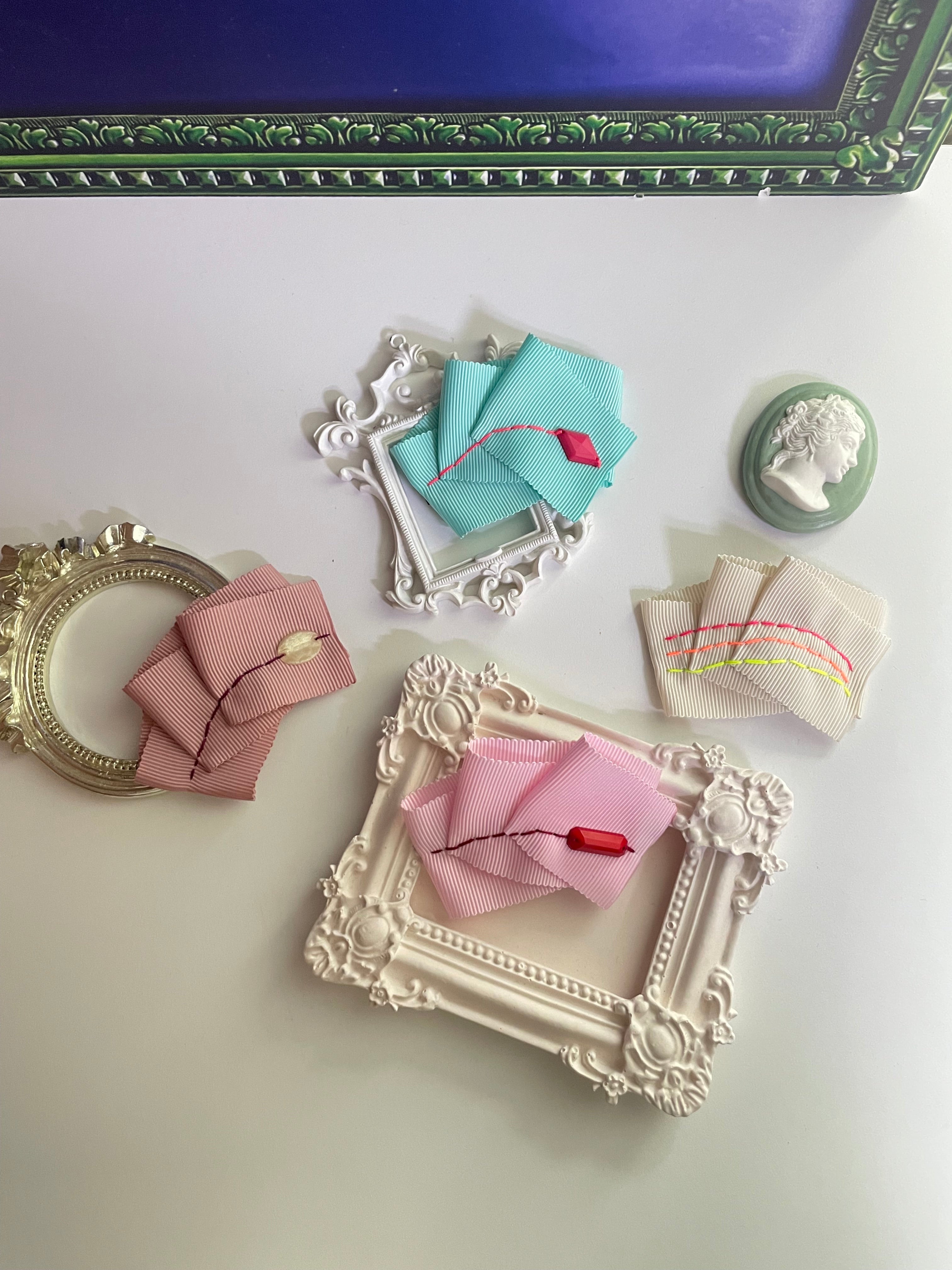 [Maman SSura] Wide Frill Jewel Hair Pin_11colors