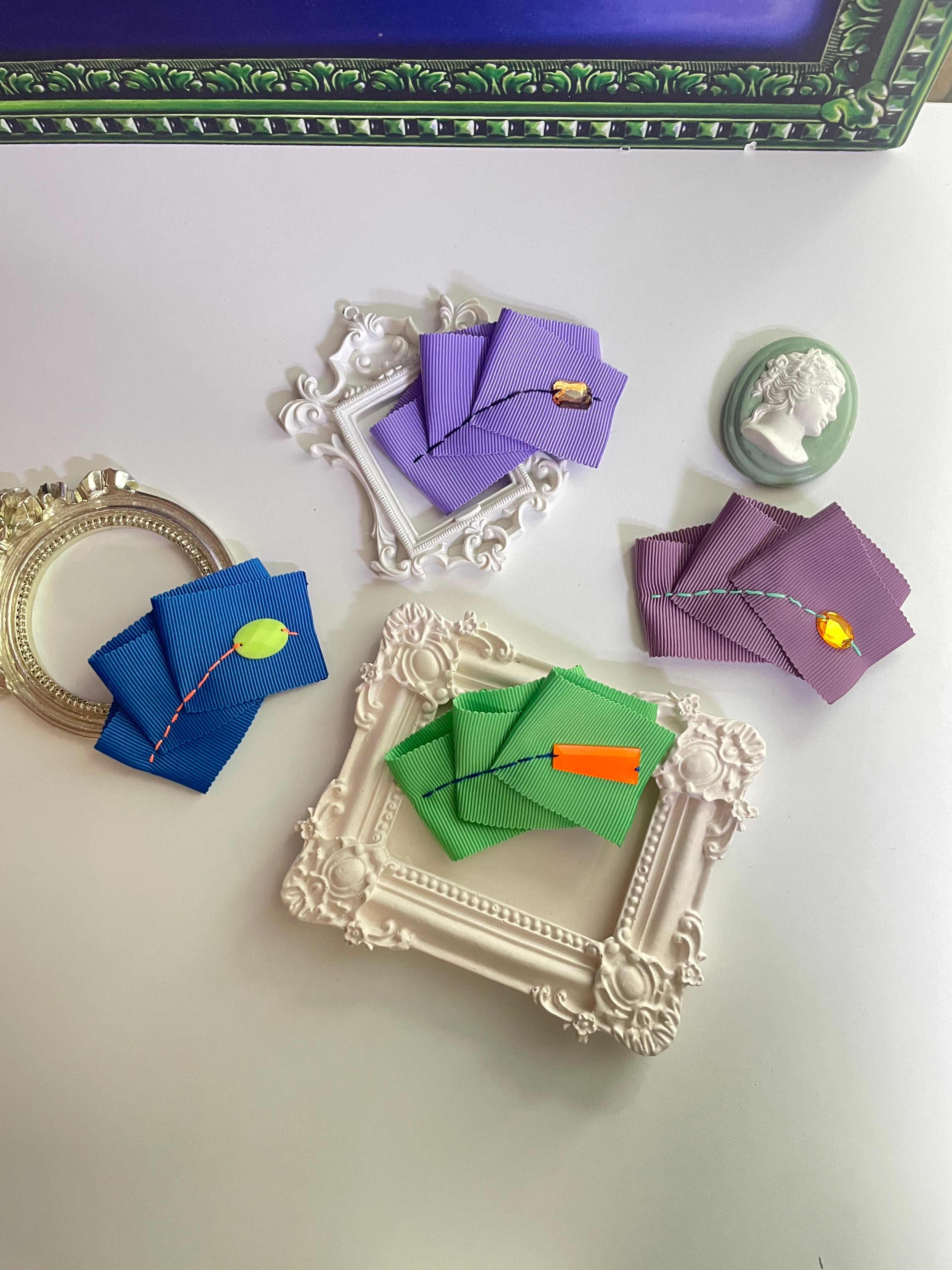 [Maman SSura] Wide Frill Jewel Hair Pin_11colors