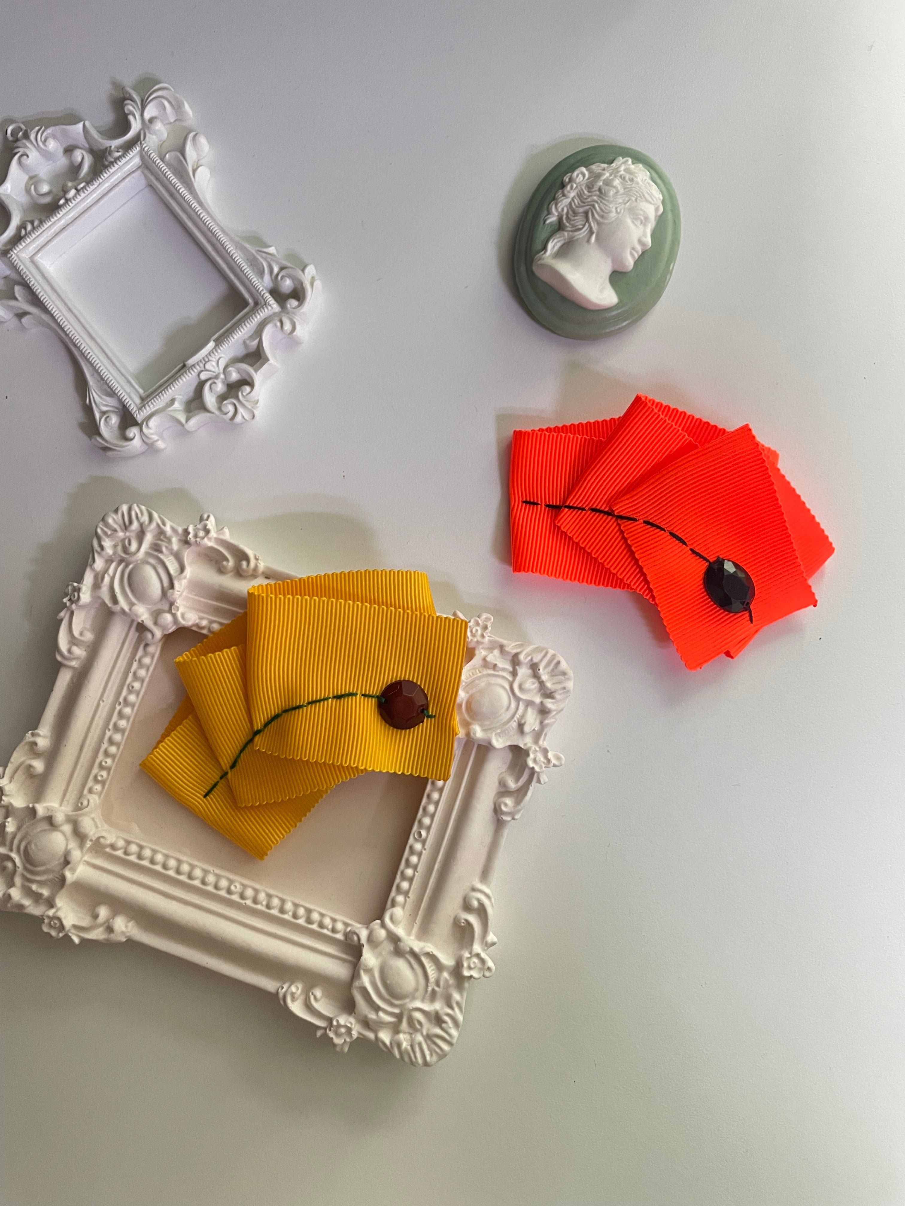[Maman SSura] Wide Frill Jewel Hair Pin_11colors