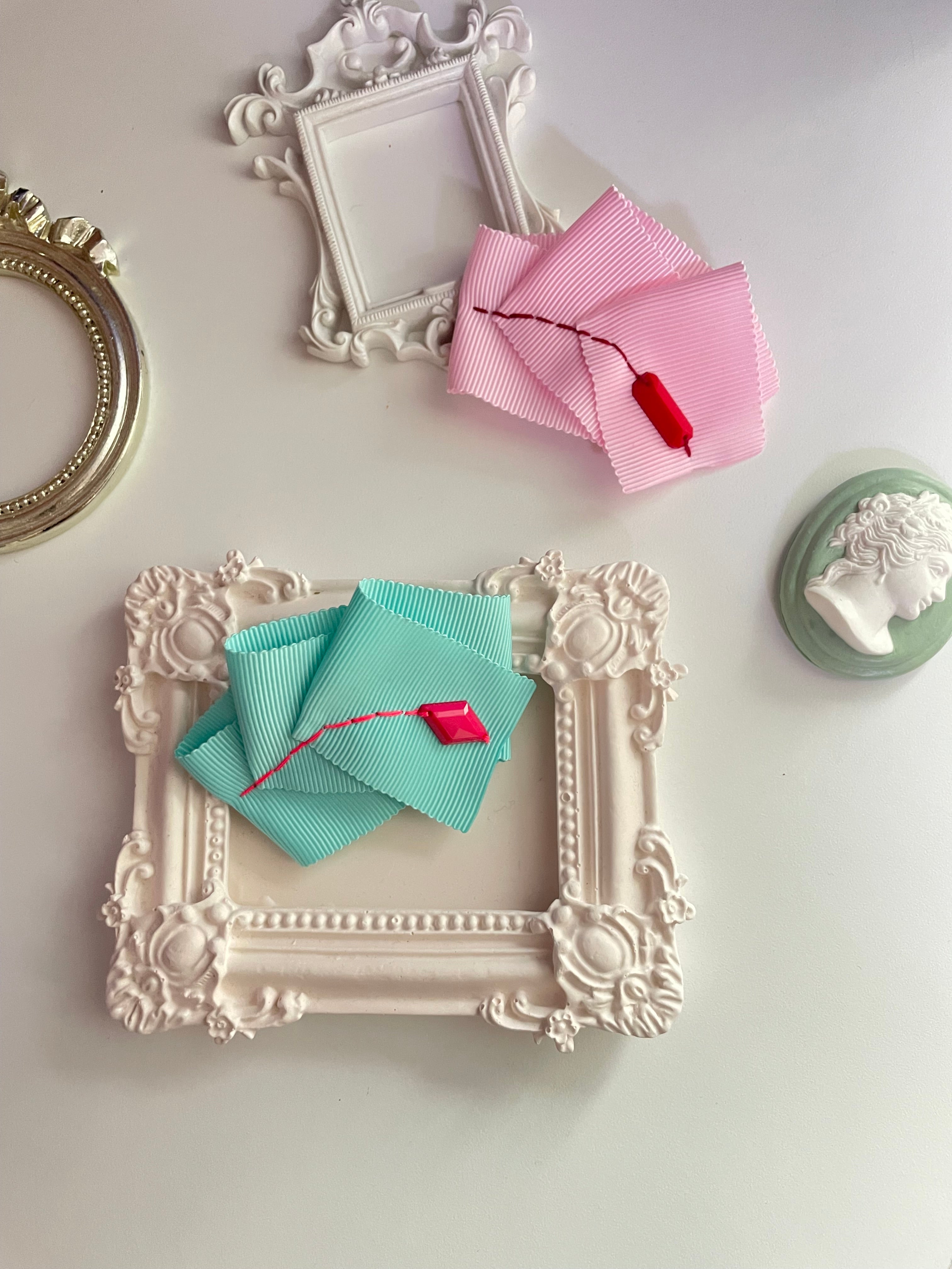 [Maman SSura] Wide Frill Jewel Hair Pin_11colors
