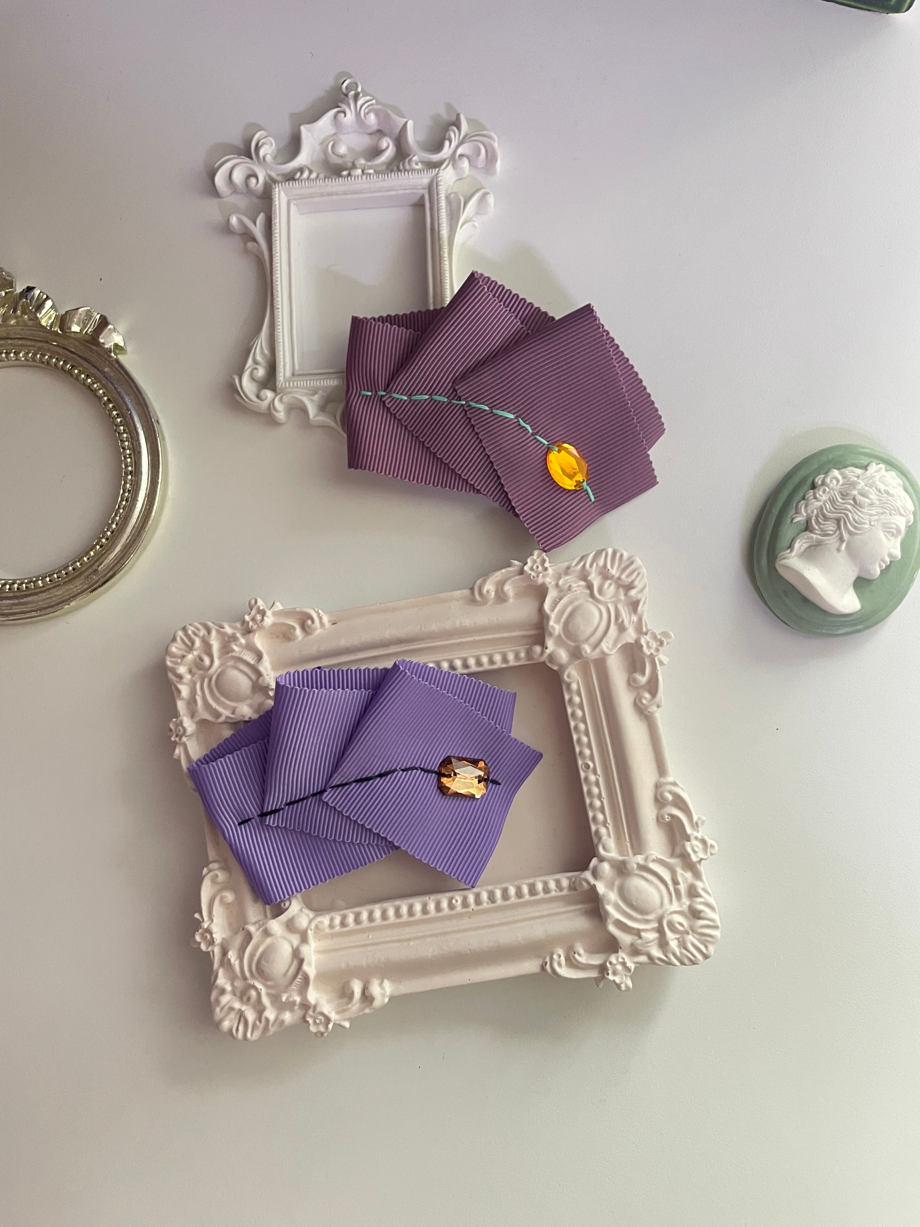 [Maman SSura] Wide Frill Jewel Hair Pin_11colors