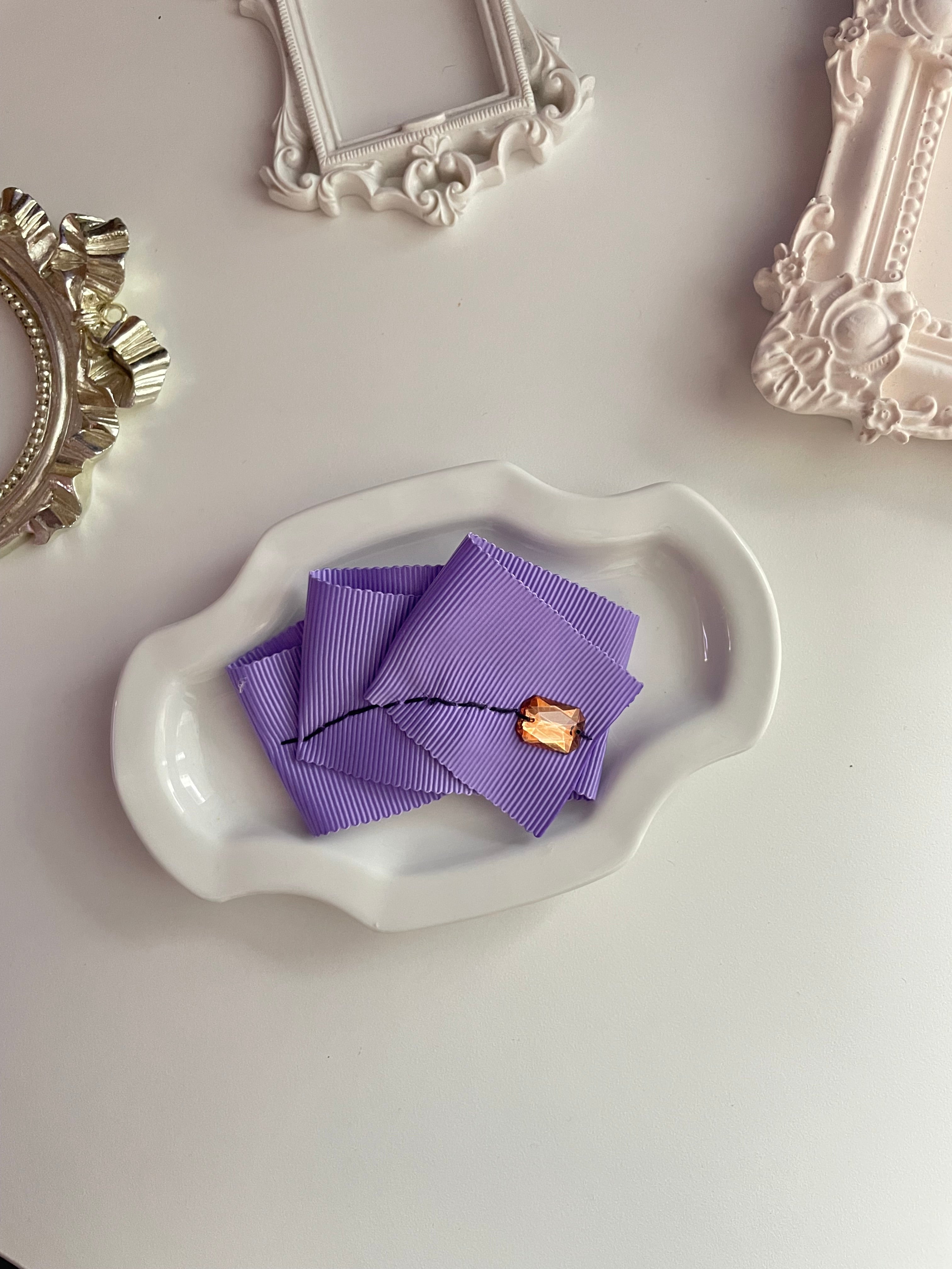 [Maman SSura] Wide Frill Jewel Hair Pin_11colors