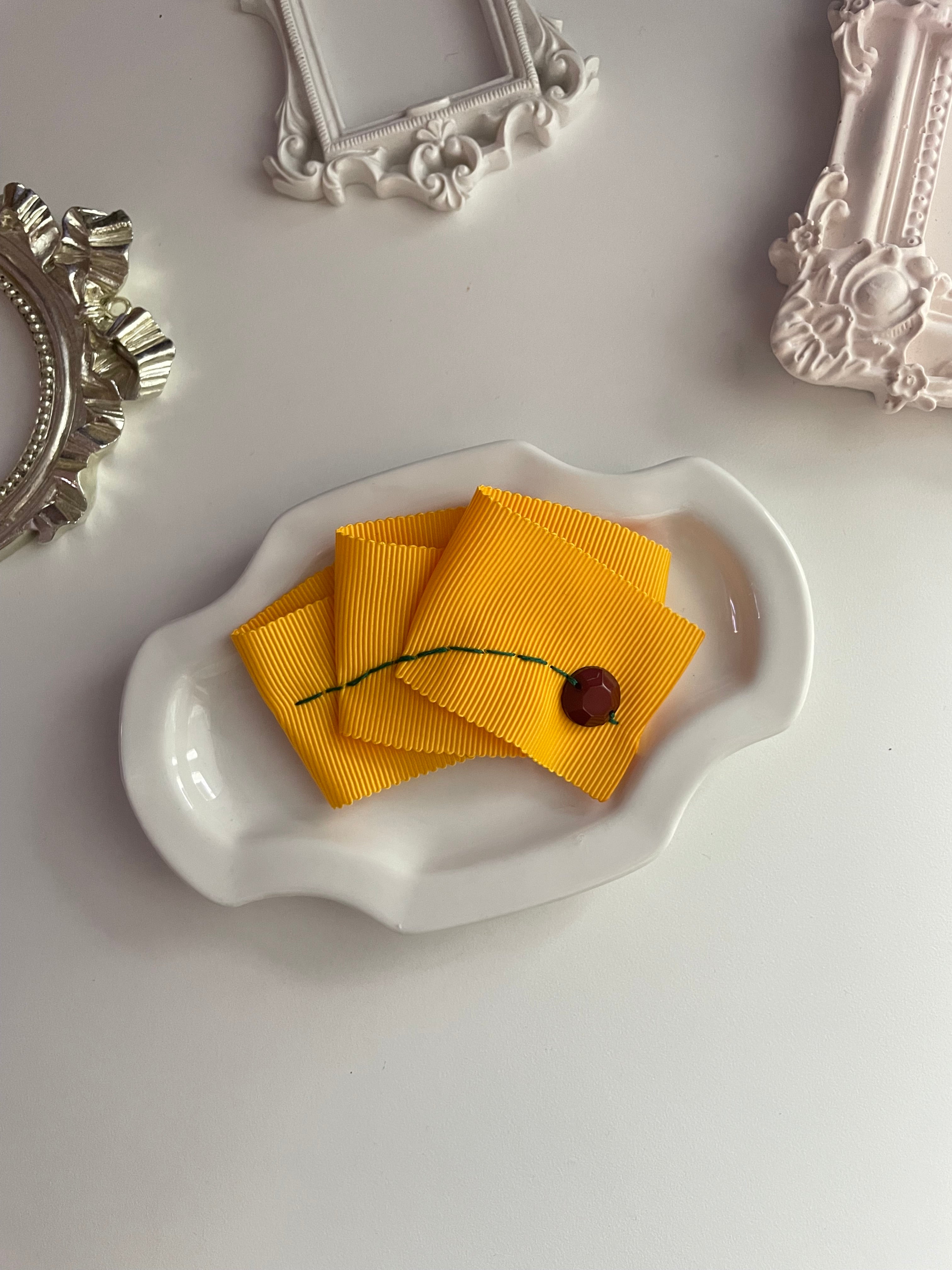 [Maman SSura] Wide Frill Jewel Hair Pin_11colors