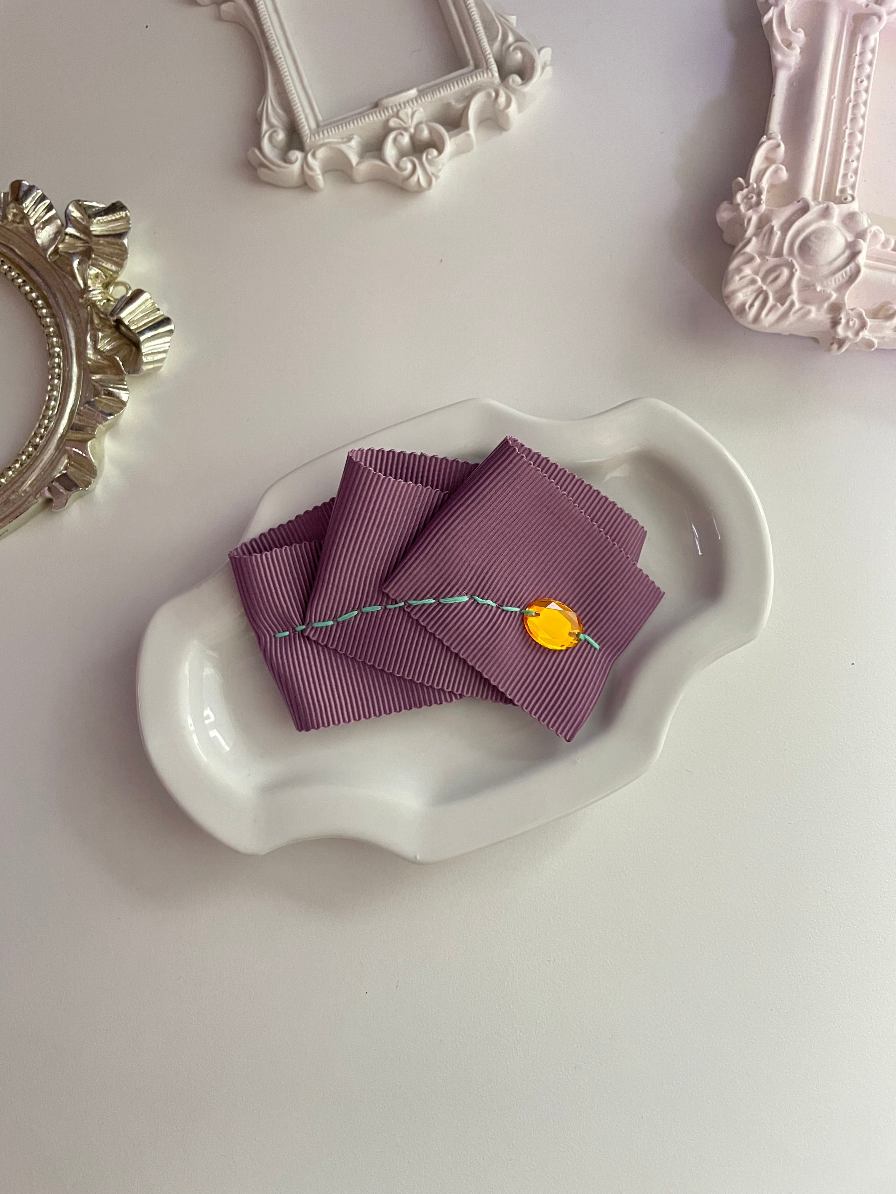 [Maman SSura] Wide Frill Jewel Hair Pin_11colors