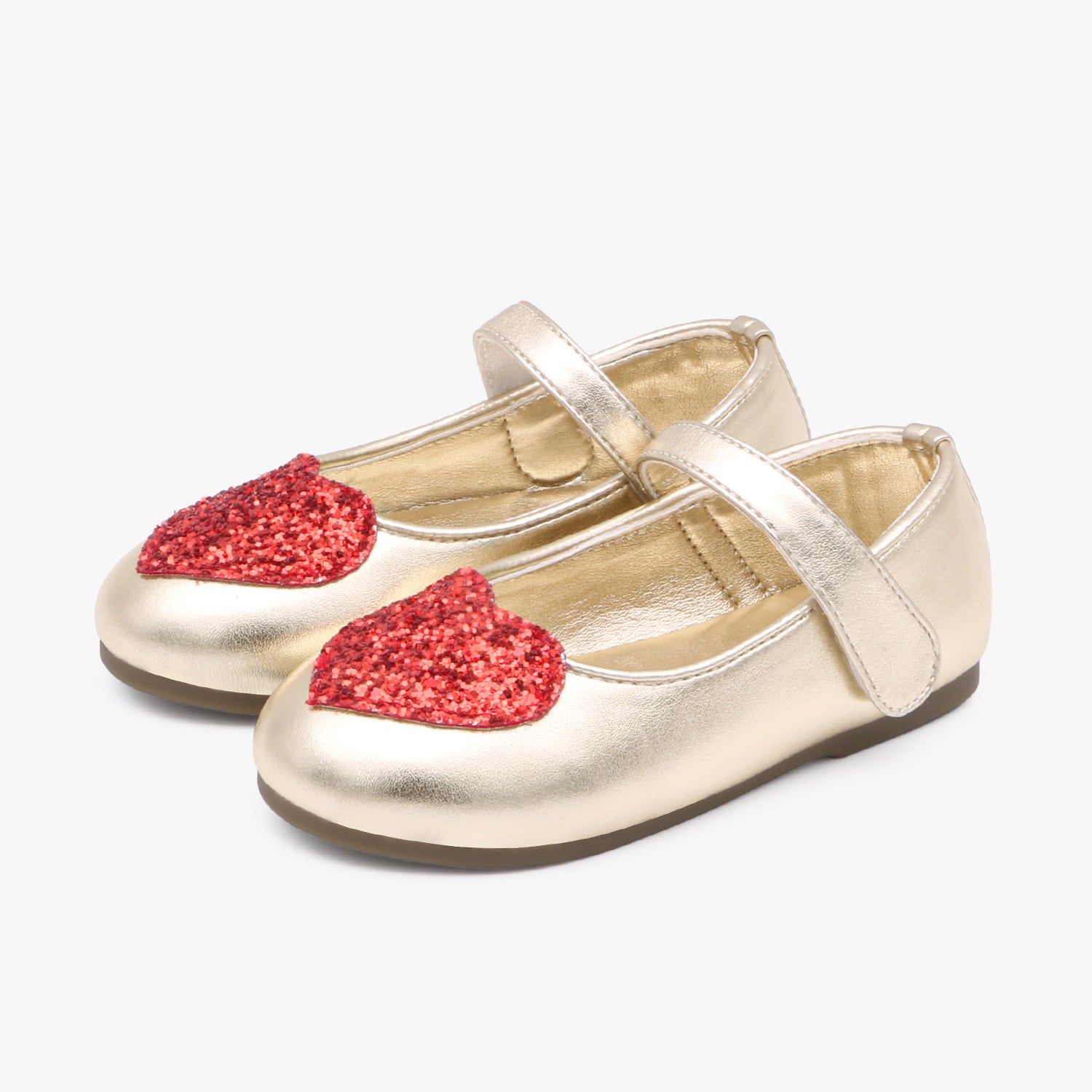 [Kiphant] Glossy Heart MARY JANE SHOES_Gold