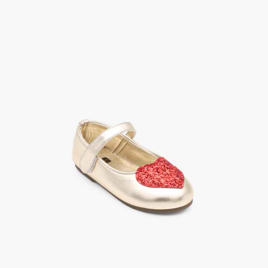 [Kiphant] Glossy Heart MARY JANE SHOES_Gold