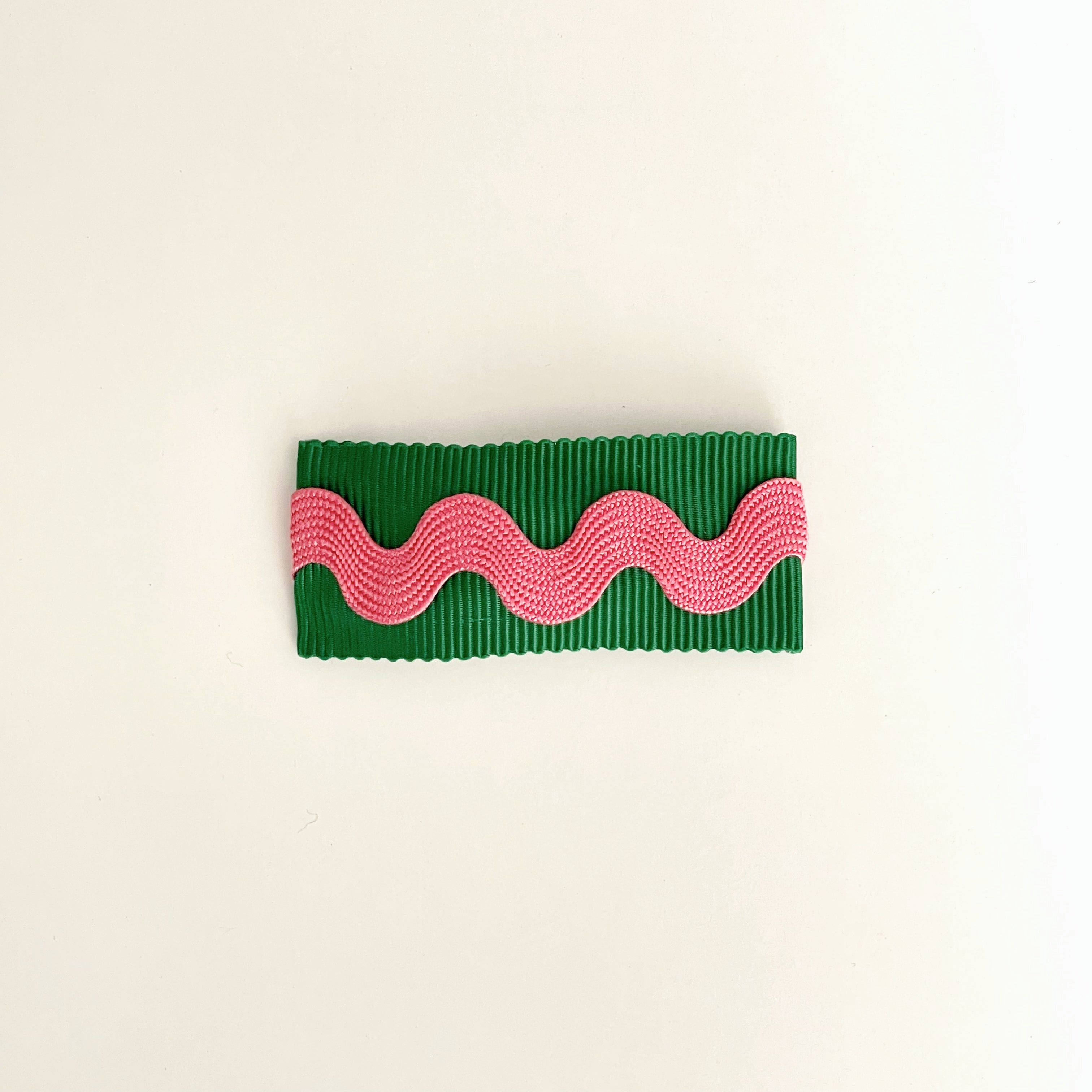 [Maman SSura] Wavy hairpin_Holiday_Green/Pink