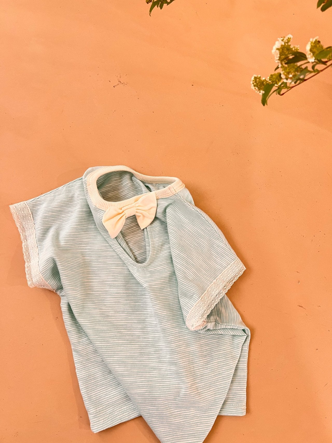 [mumu&amp;baba] French Ribbon T_Blue
