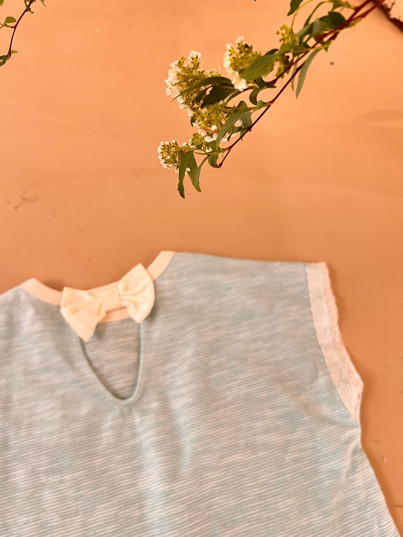 [mumu&amp;baba] French Ribbon T_Blue