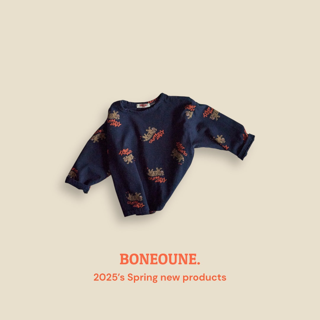 [BONEOUNE] Tiger Single T-shirt_3colors