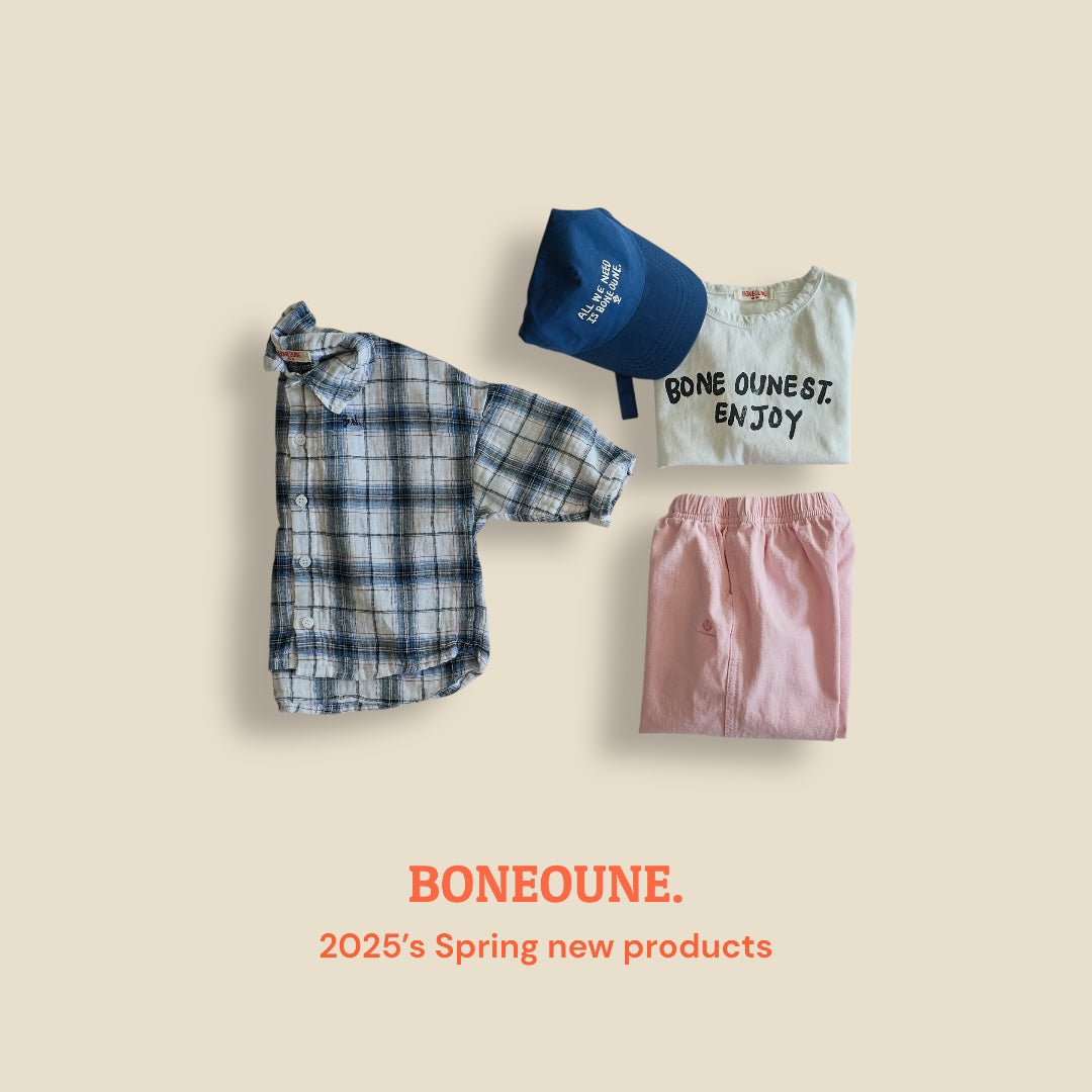 [BONEOUNE] Mark Check Shirt_Blue