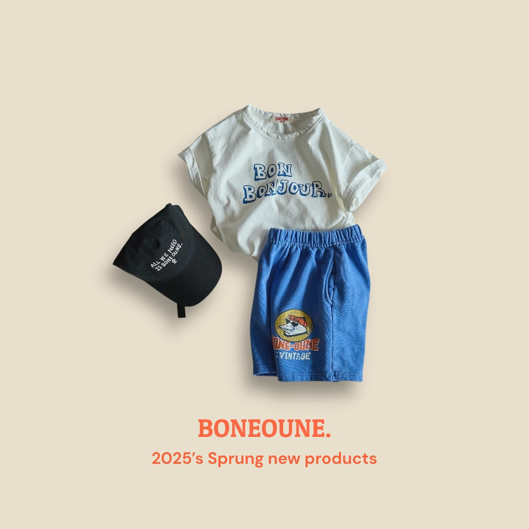 [BONEOUNE] Bonjour T-shirt_3colors