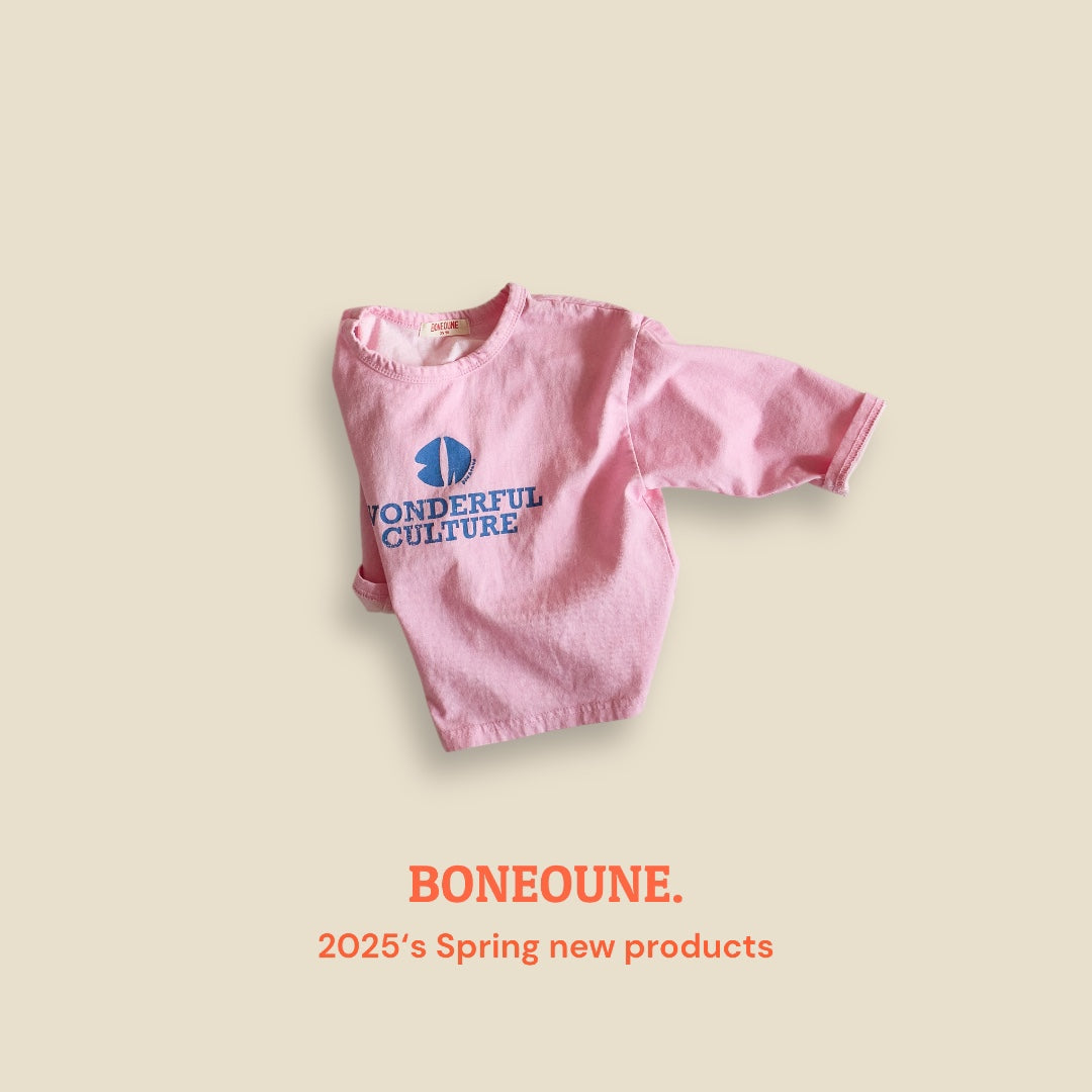 [BONEOUNE] Wonderful Pigment T-shirt_3colors