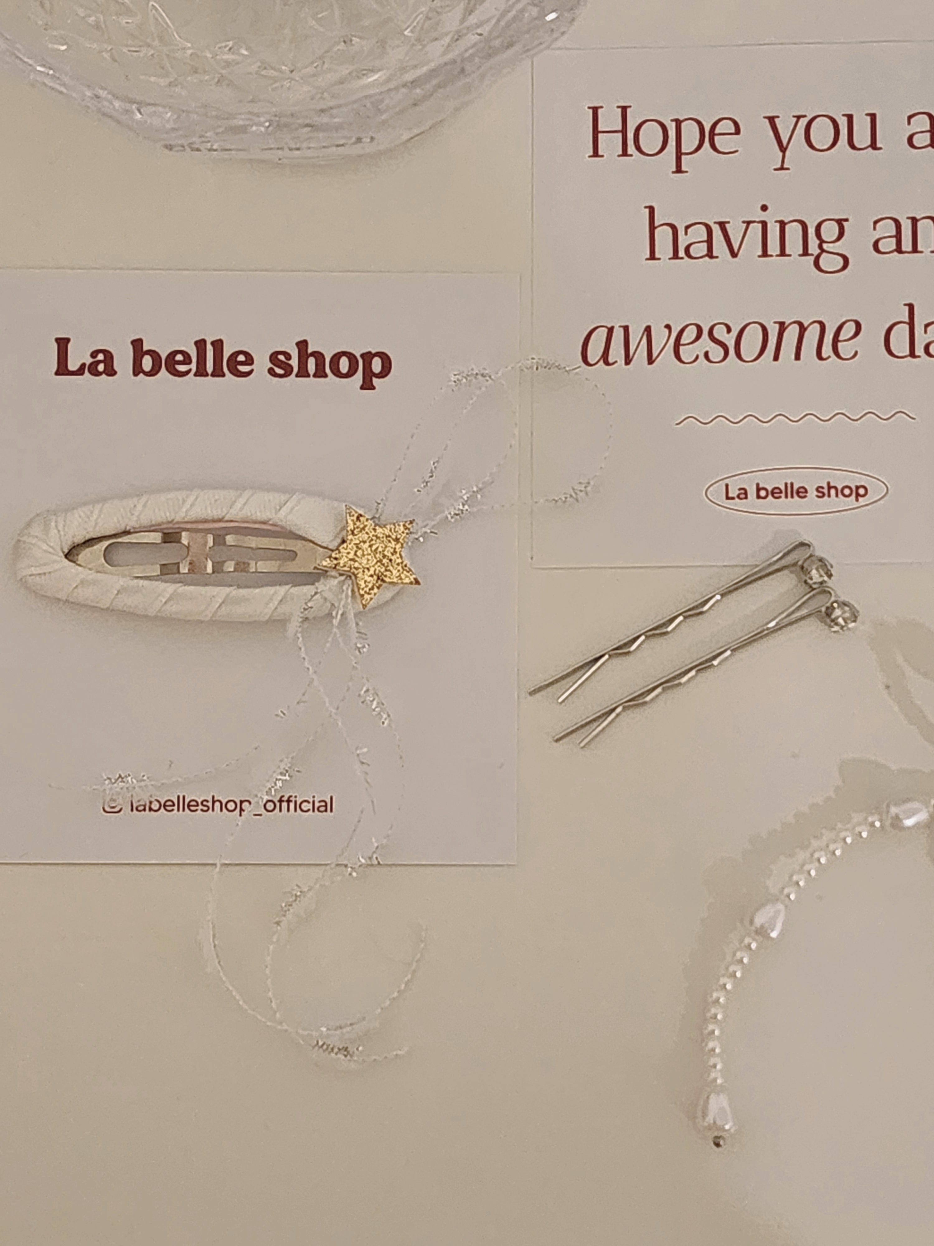 [La belle] Starlight Hairpin_Black/White