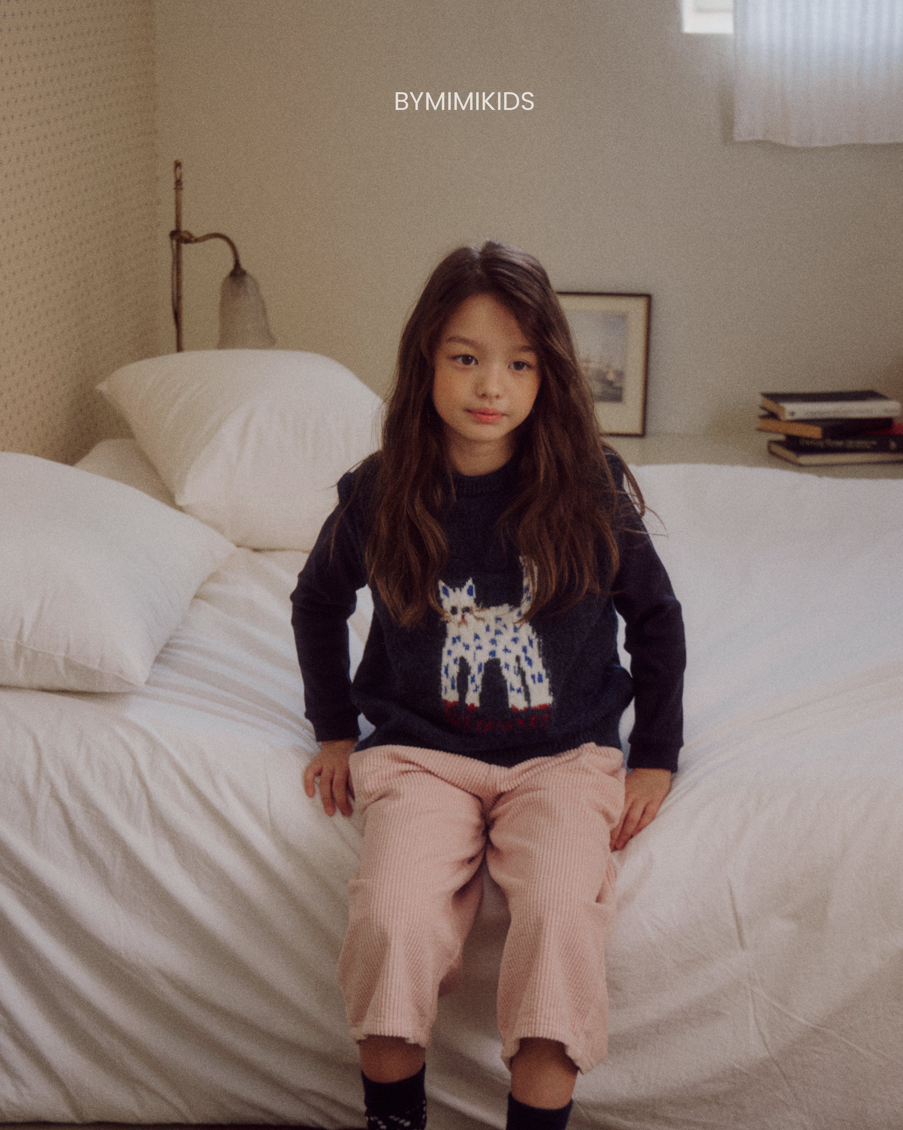 [BYMIMI] Meow Knit Vest_Navy