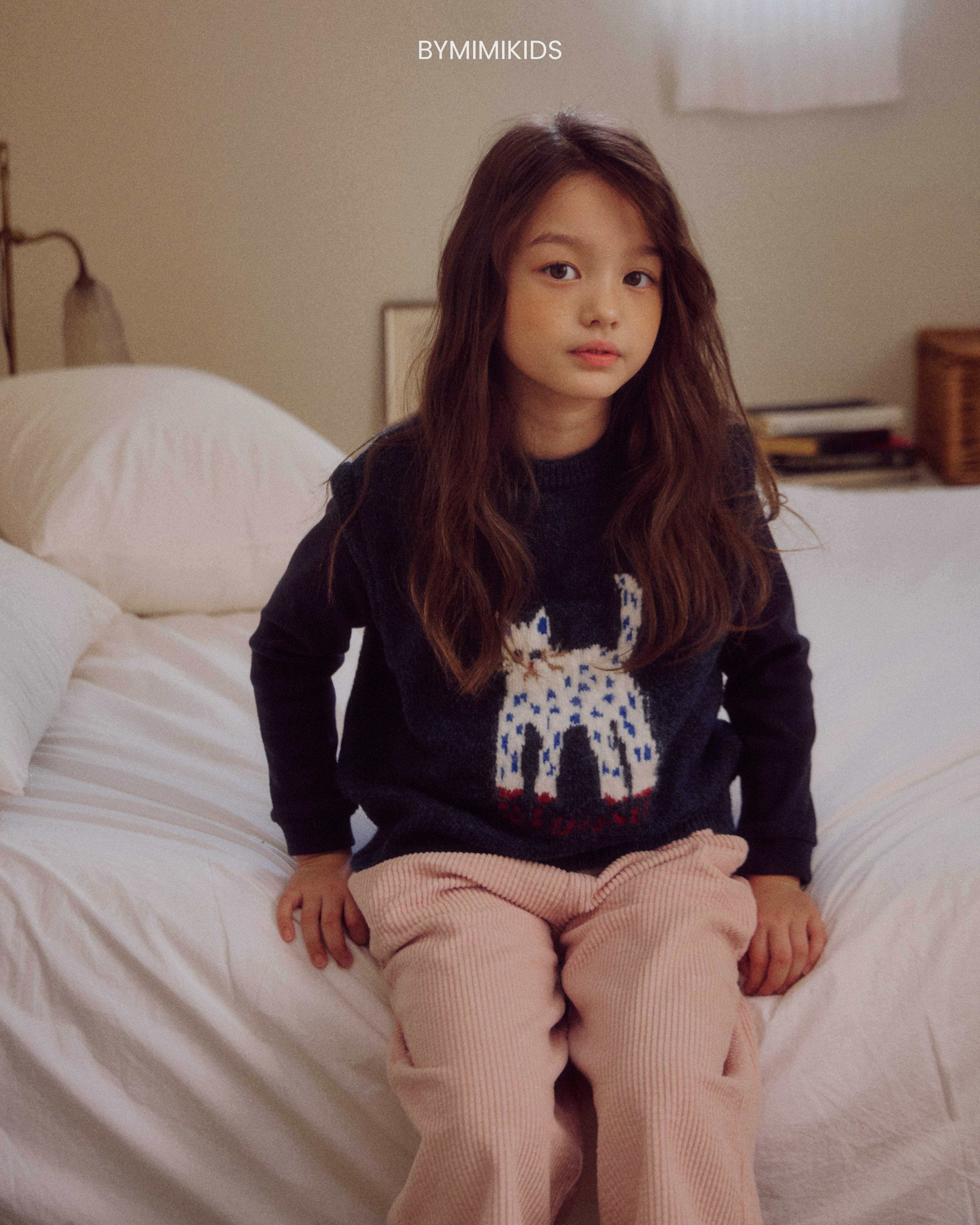 [BYMIMI] Meow Knit Vest_Navy