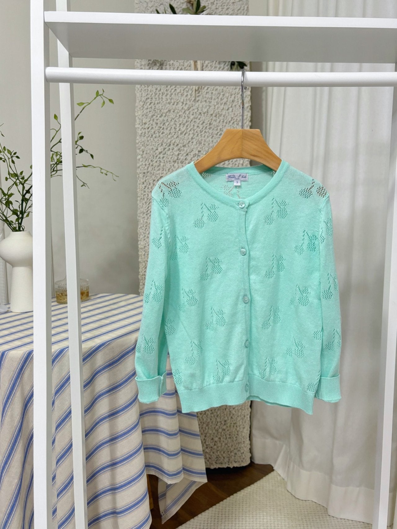 [TOASTS] Cherry Eyelet Cotton Cardigan_5colors