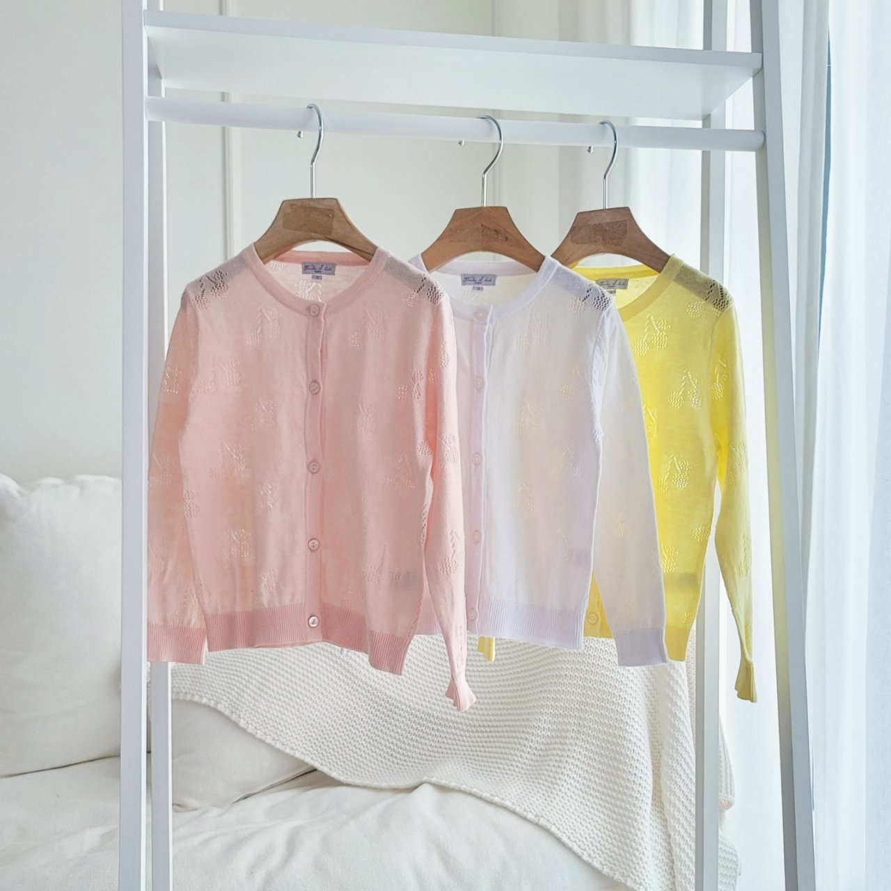 [TOASTS] Cherry Eyelet Cotton Cardigan_5colors
