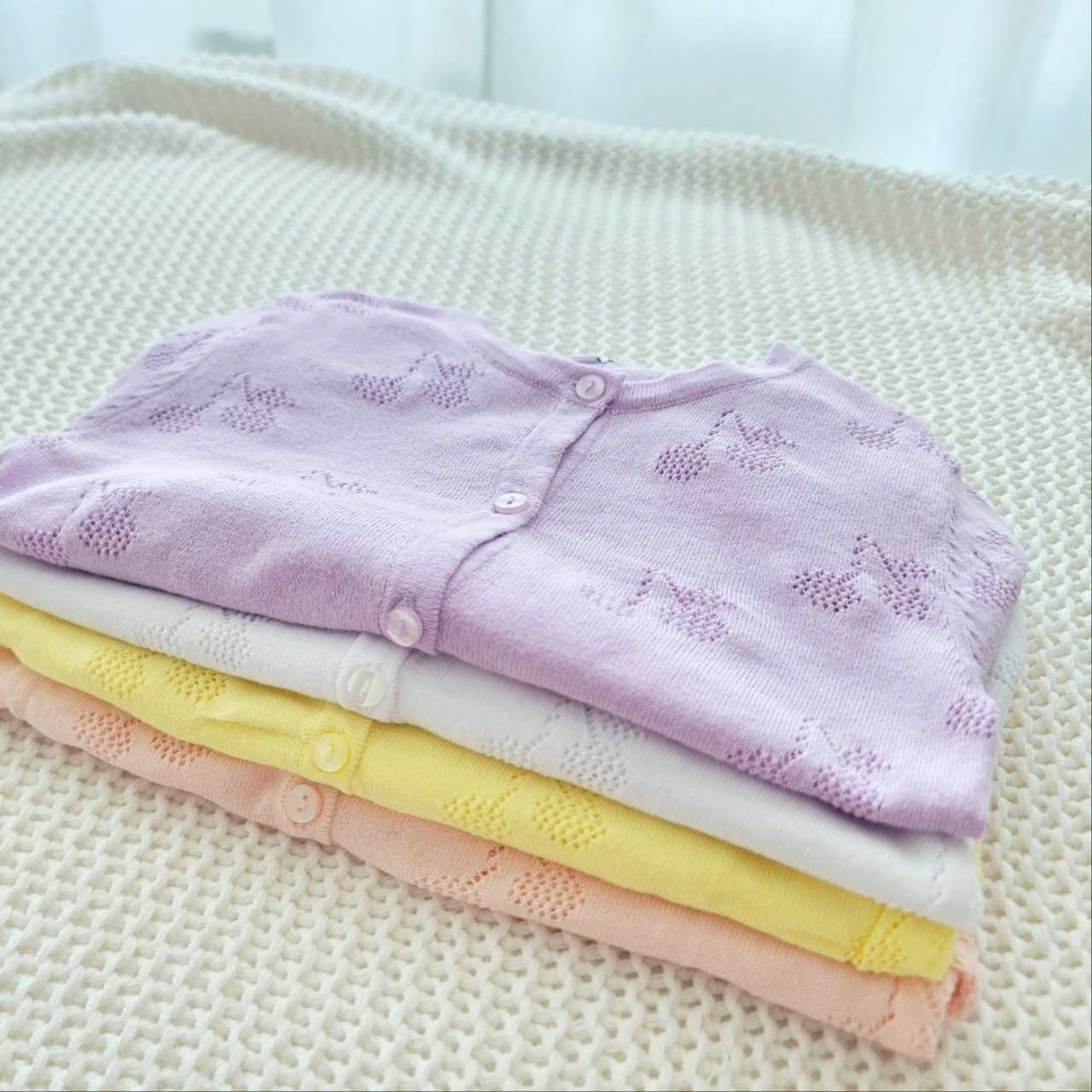 [TOASTS] Cherry Eyelet Cotton Cardigan_5colors