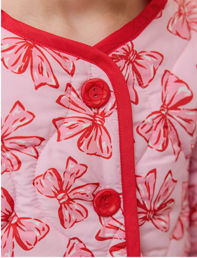 [ALITTLE] Sweet ribbon quilted jacket