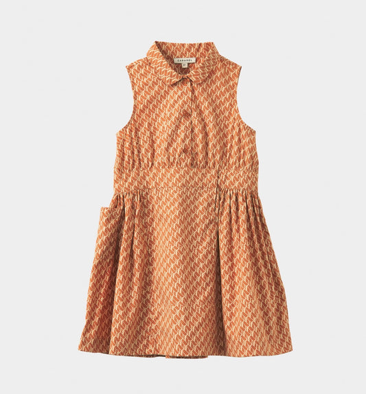 [CARAMEL LONDON] Penguin Dress_apricot geo print