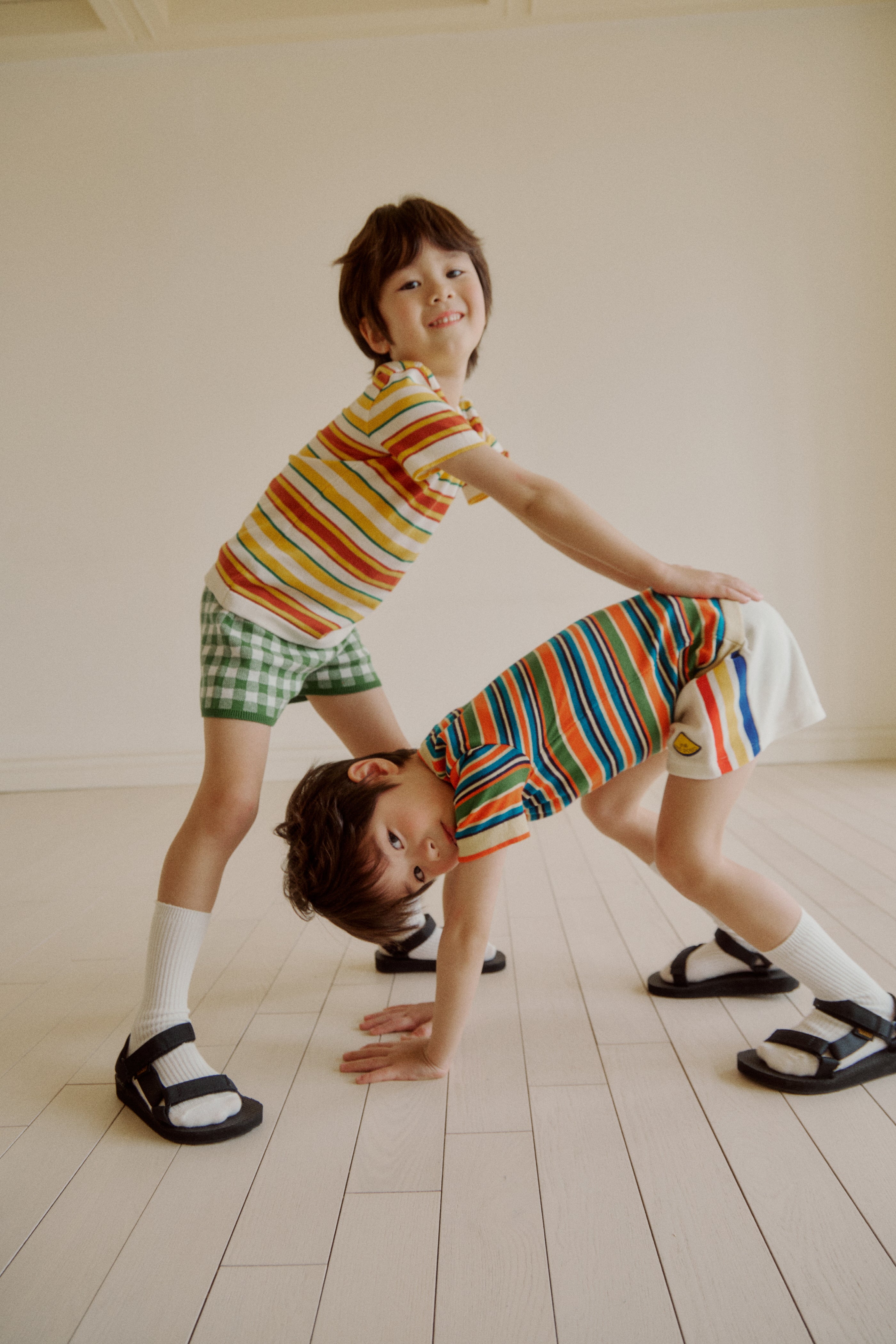 [fais dodo] Mer knit_Orange&Blue