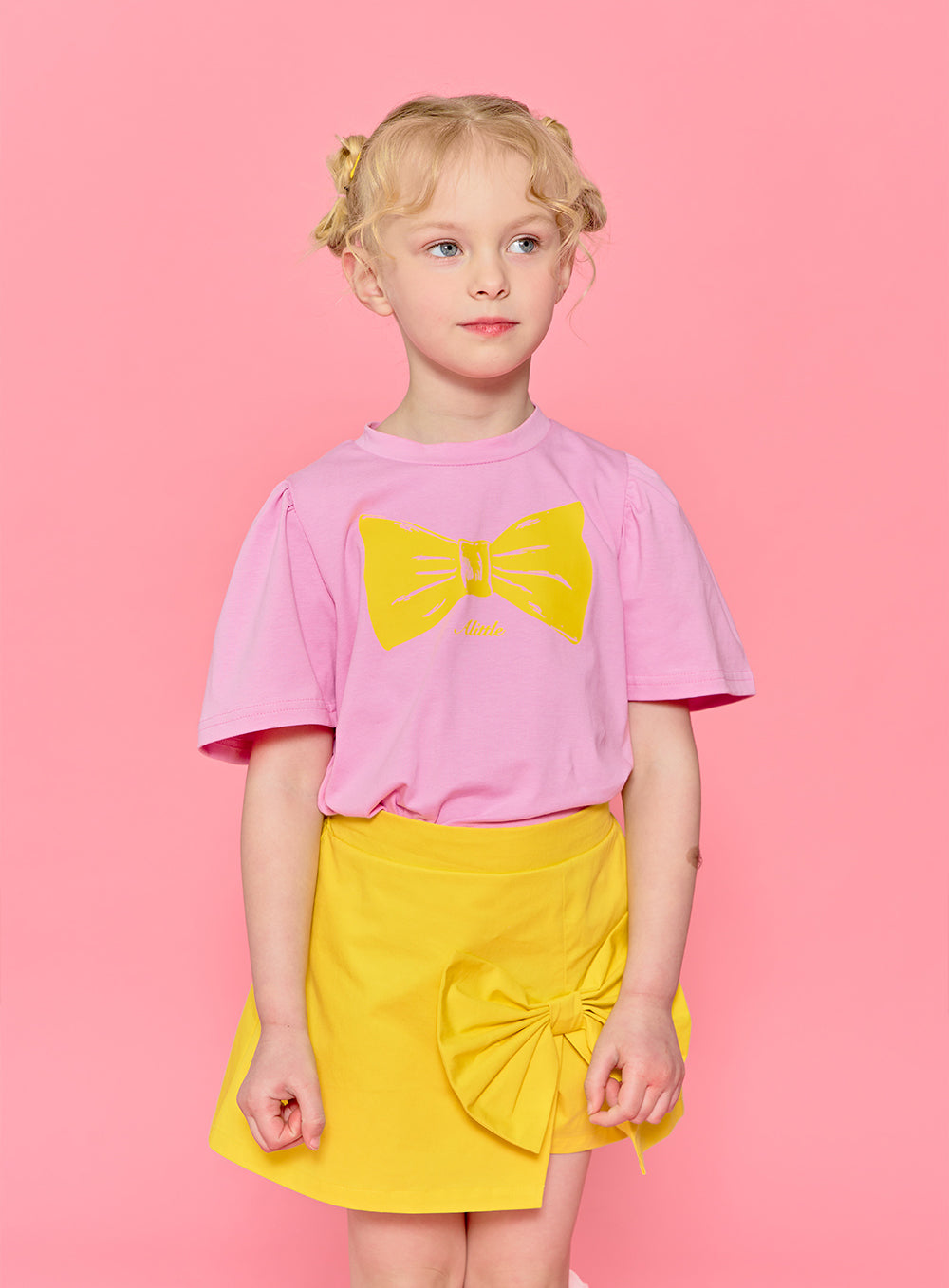 [ALITTLE] Summer big ribbon T_Pink