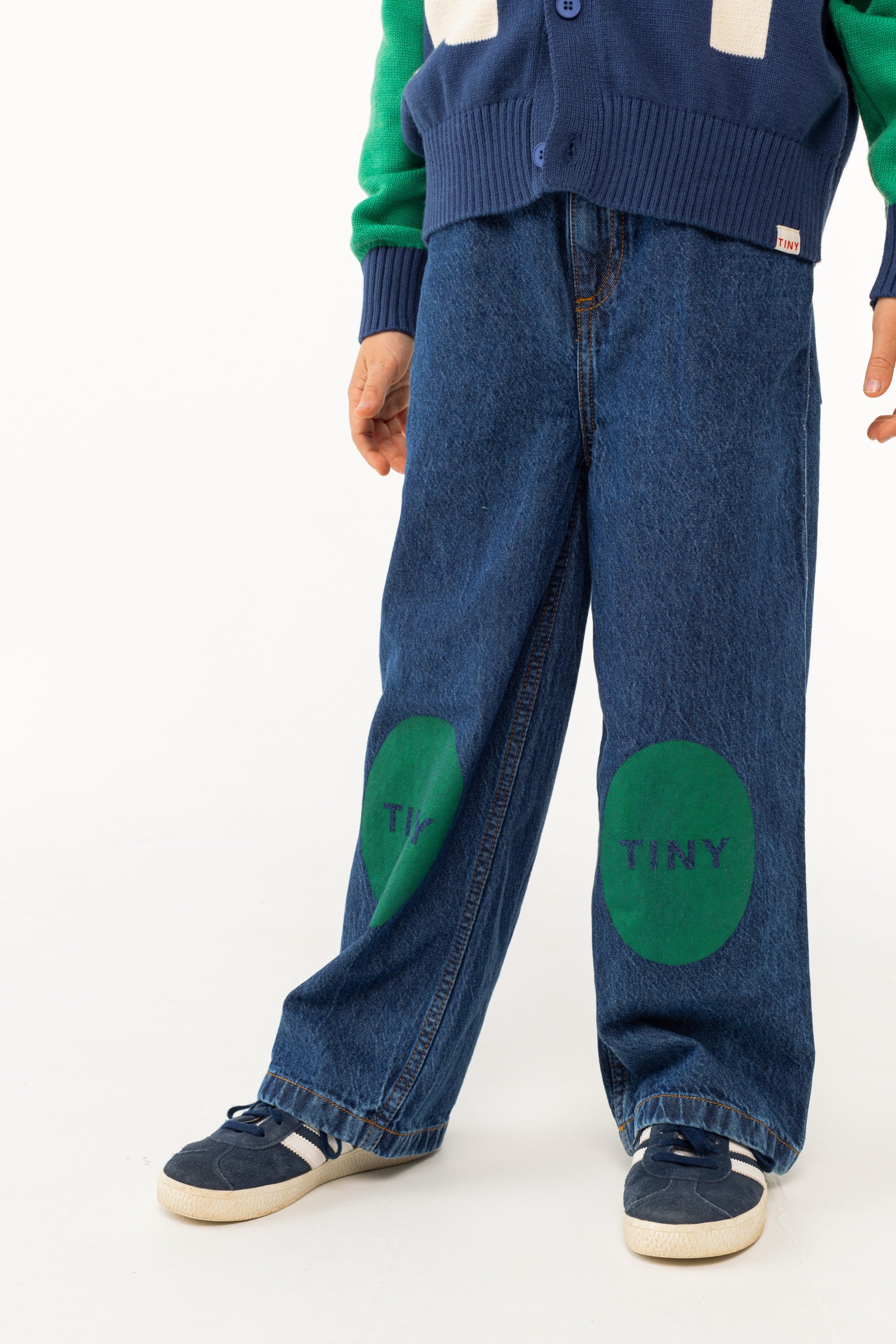 [TINY COTTONS] Printed Jeans_dark wash denim