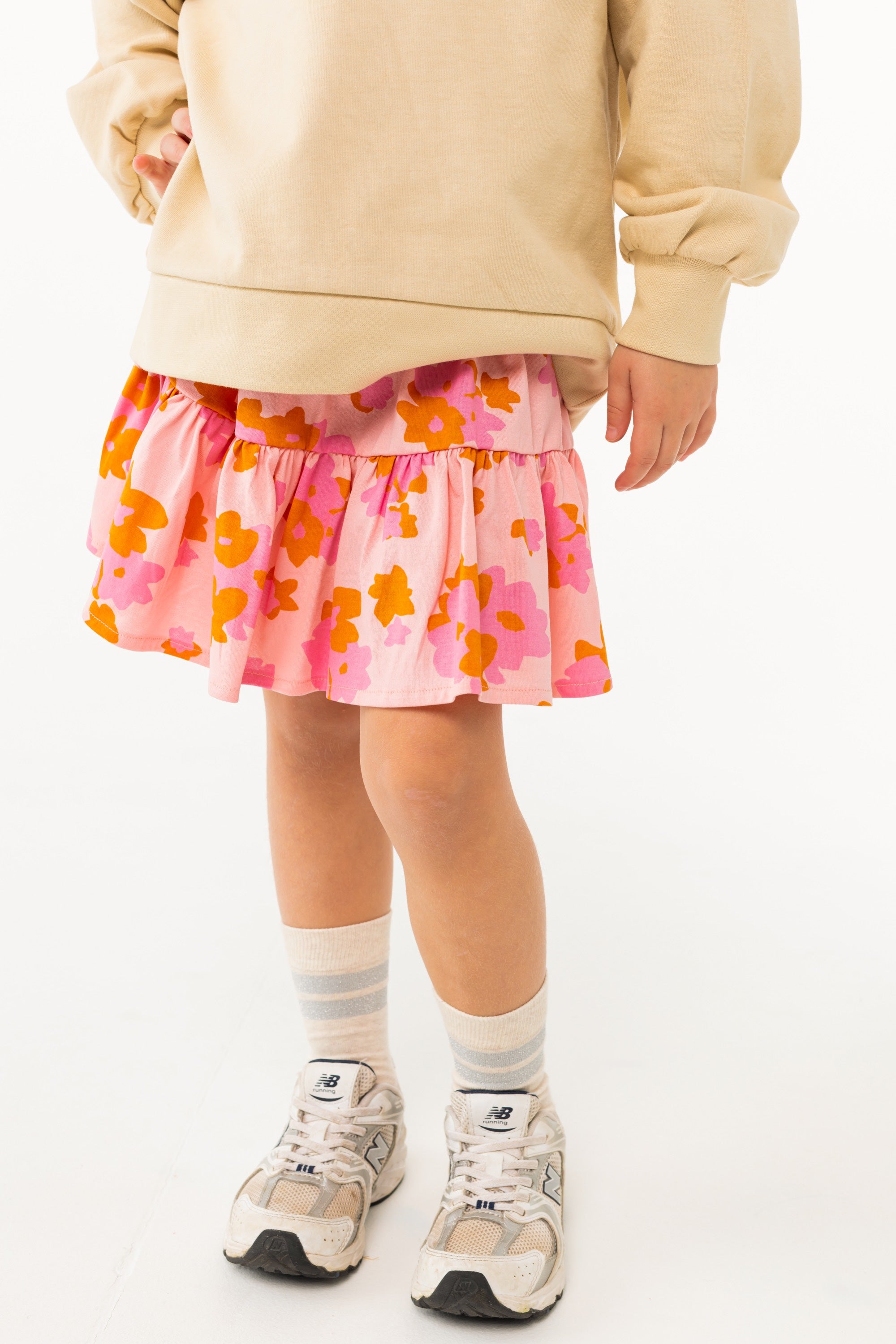 [TINY COTTONS] Flowers Skirt_peach