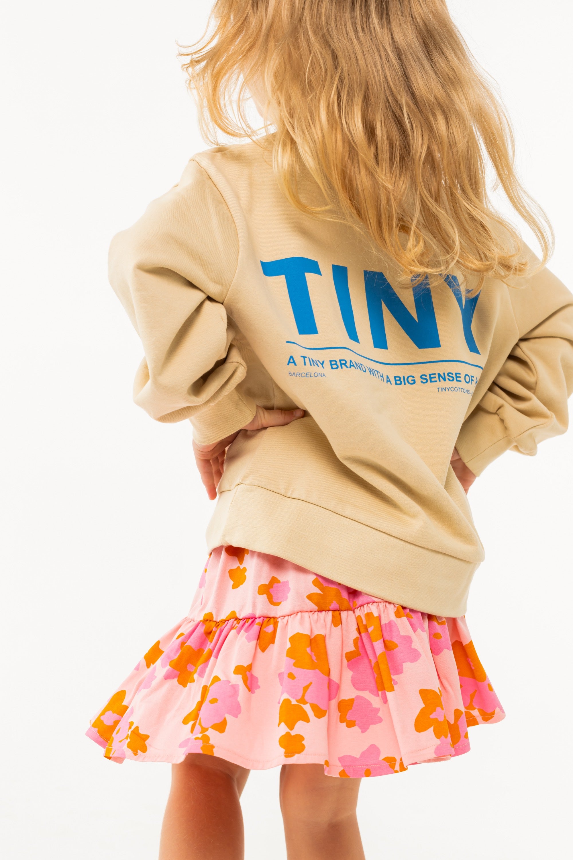 [TINY COTTONS] Flowers Skirt_peach